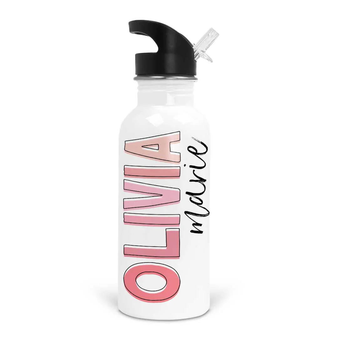 Personalized Kids Color Block Water Bottles - Image 2
