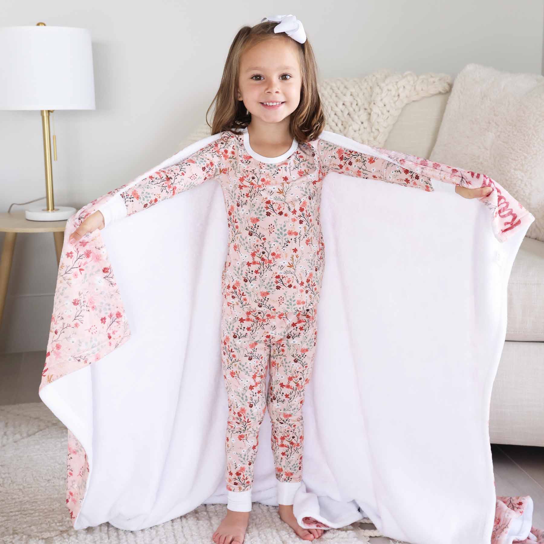 Autumn Blooms Personalized Kids Blanket - Image 4