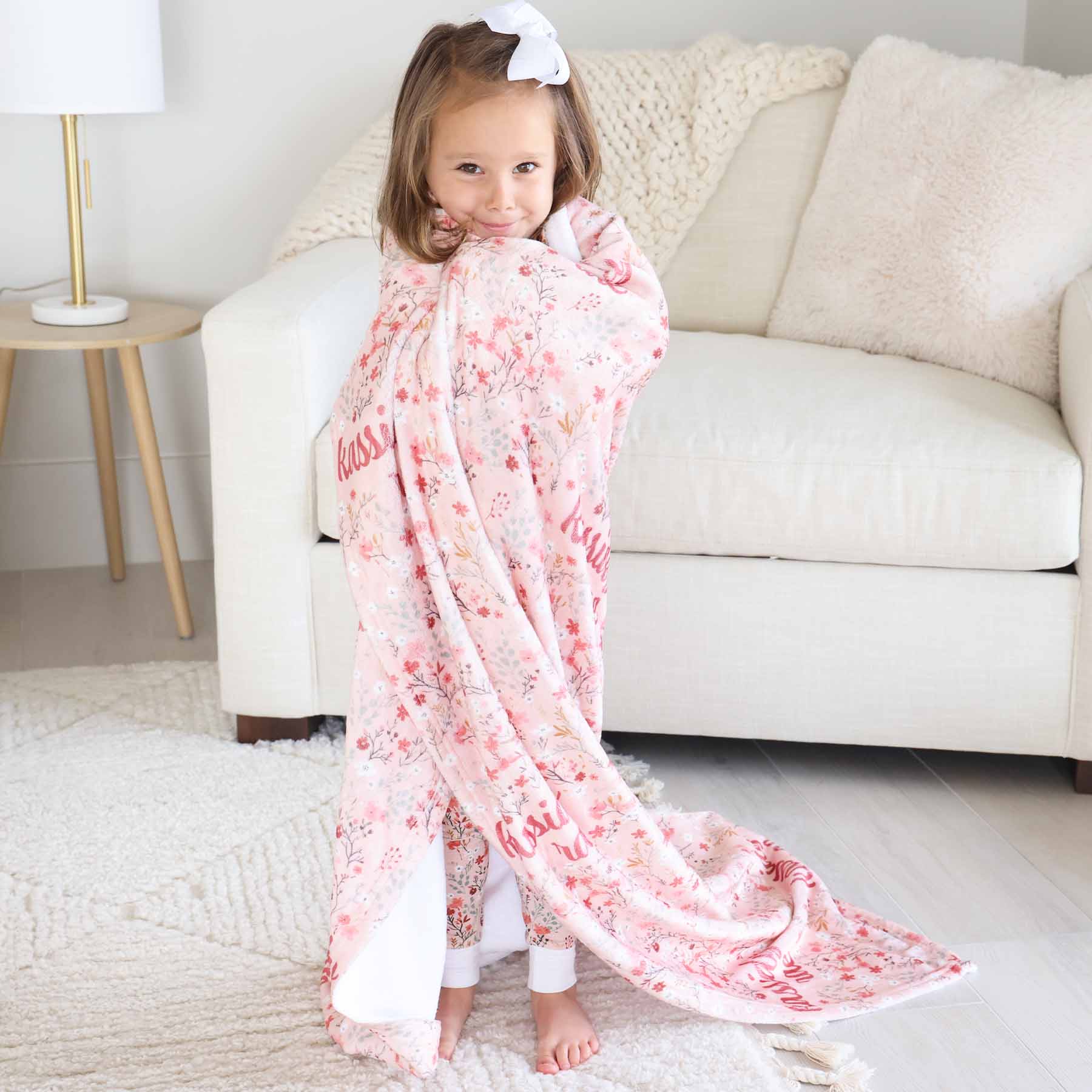 Autumn Blooms Personalized Kids Blanket - Image 5
