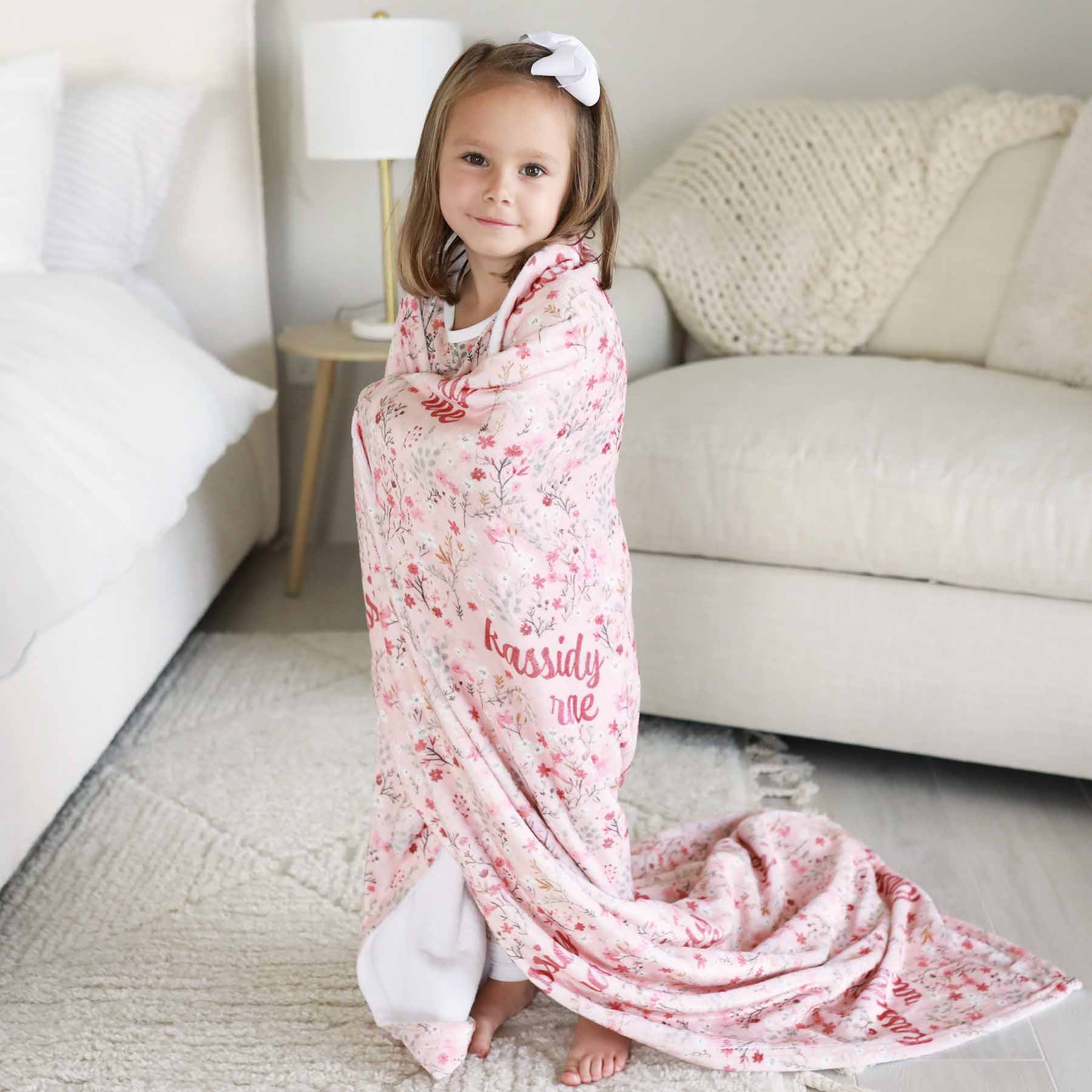 Autumn Blooms Personalized Kids Blanket - Image 7