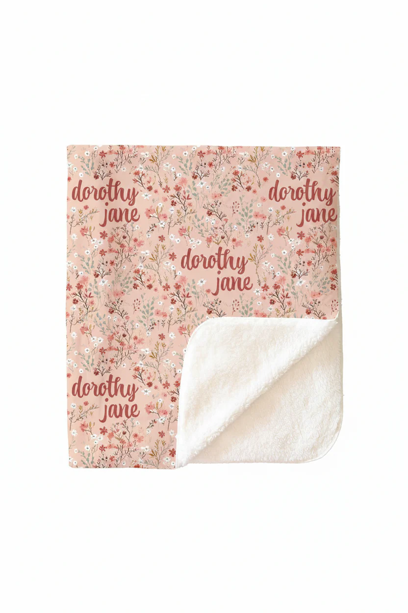 Autumn Blooms Personalized Kids Blanket - Image 8