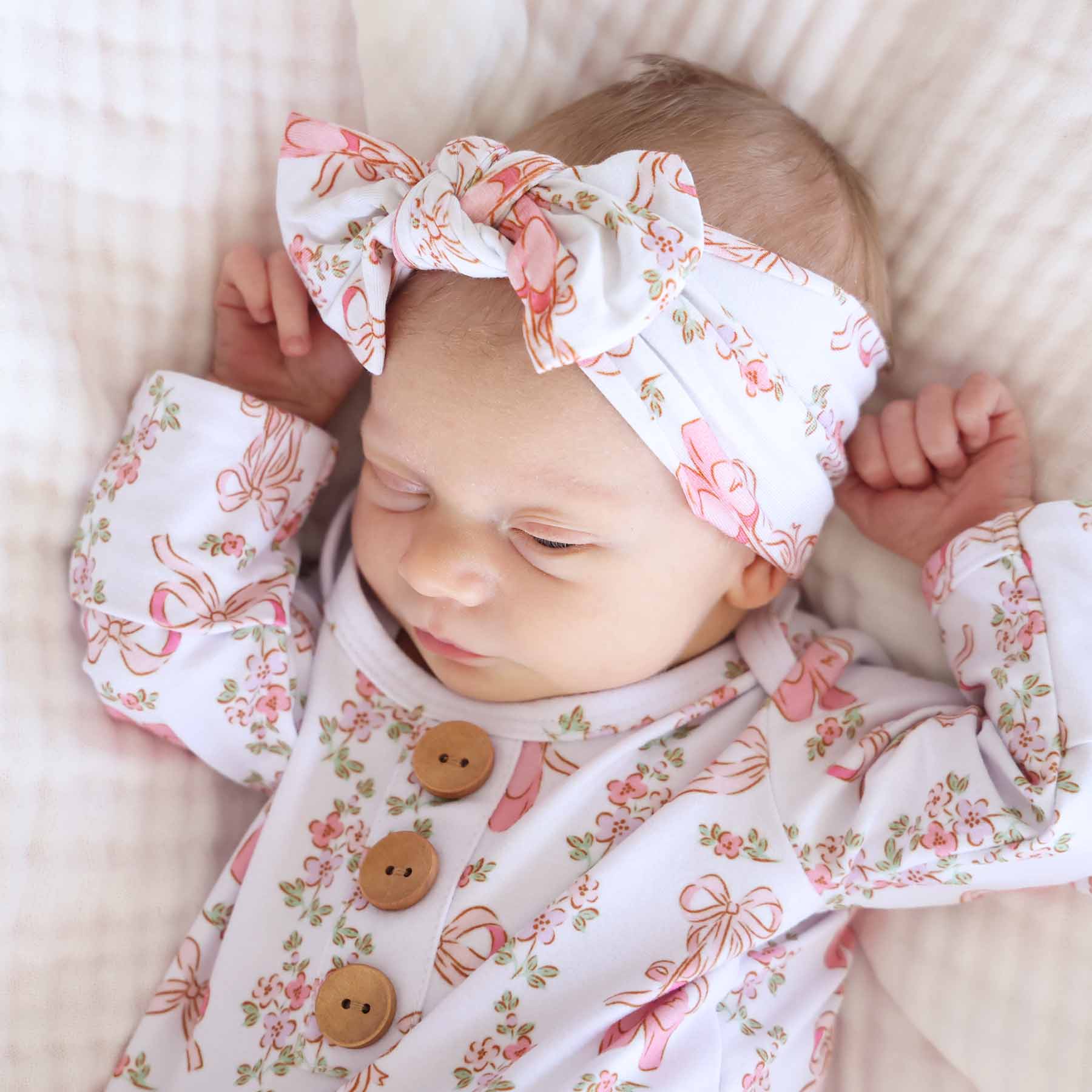 Ballet Blossoms Knit Large Bow Headwrap - Image 3