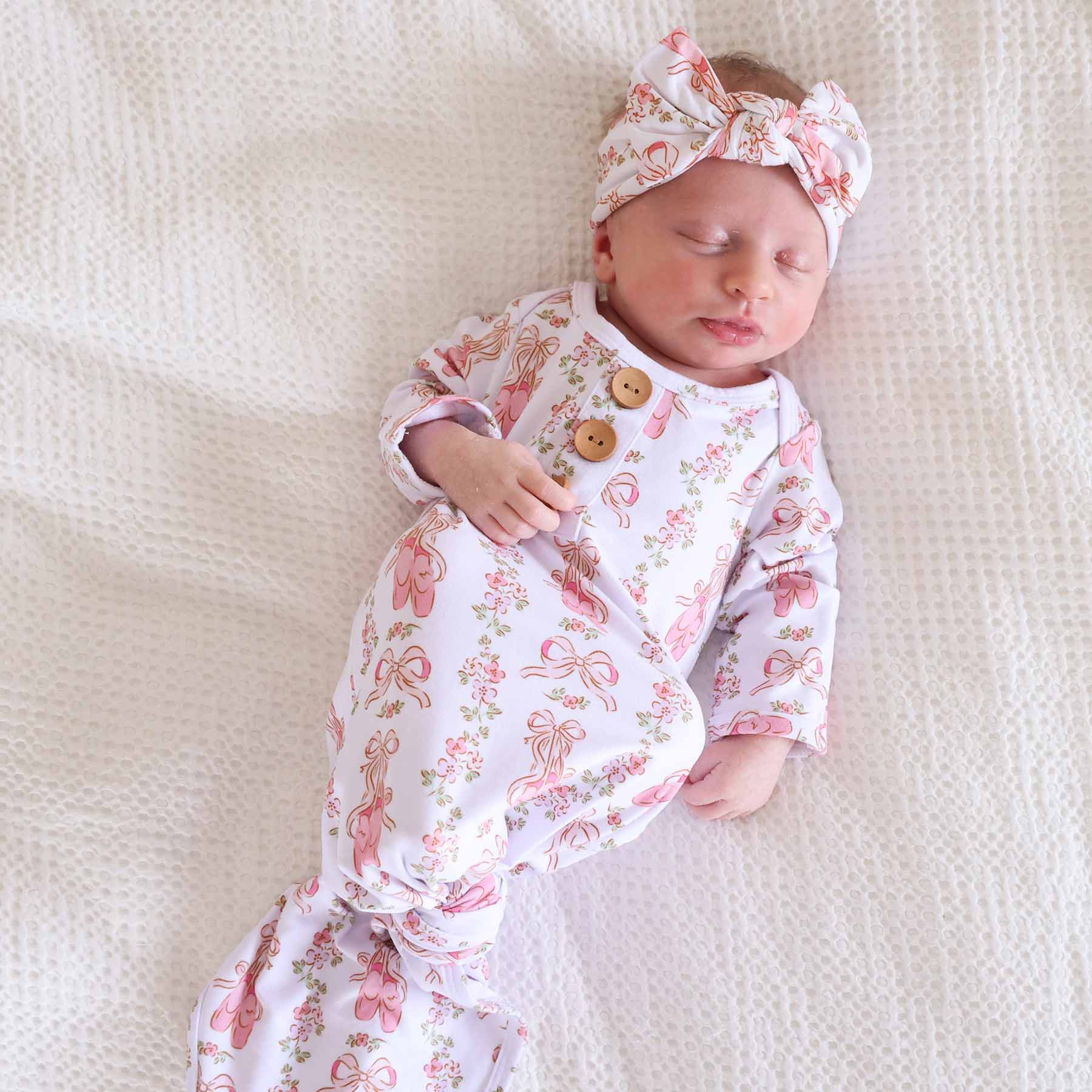 Ballet Blossoms Knit Large Bow Headwrap - Image 4