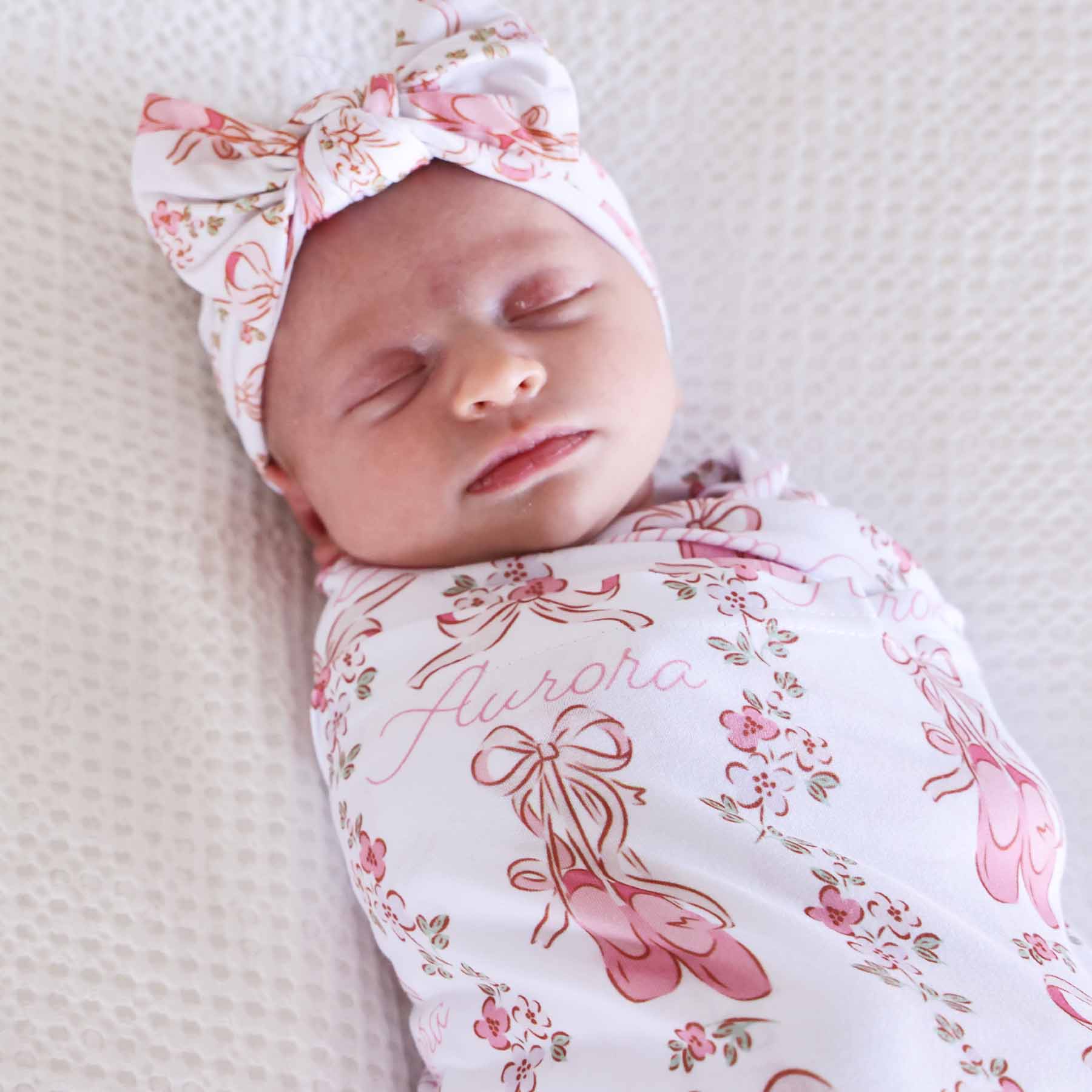 Ballet Blossoms Personalized Swaddle Blanket - Image 6
