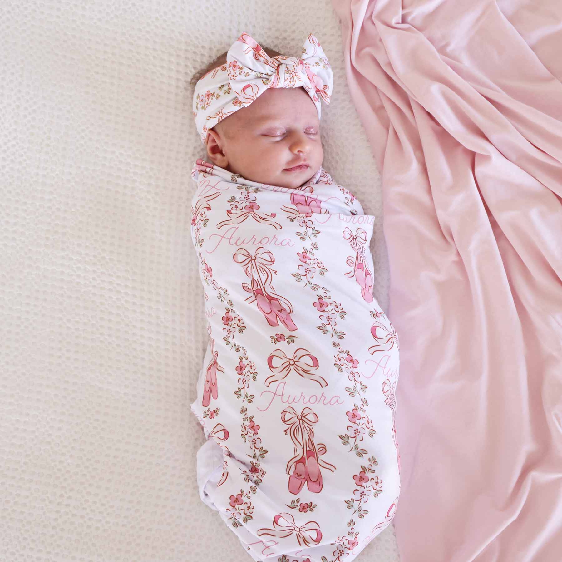Ballet Blossoms Personalized Swaddle Blanket - Image 8