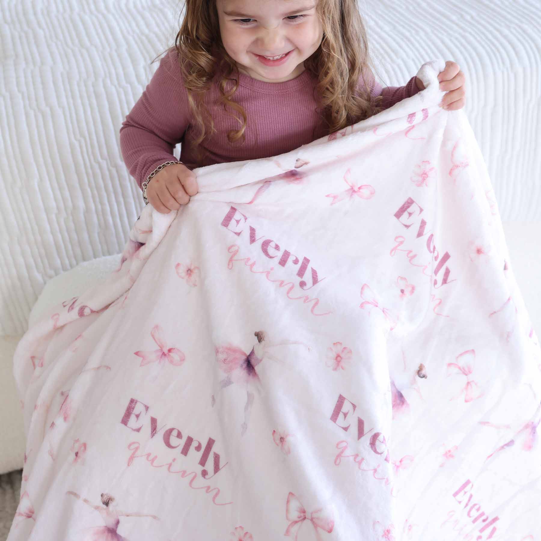 Ballet & Bows Personalized Kids Blanket - Image 5
