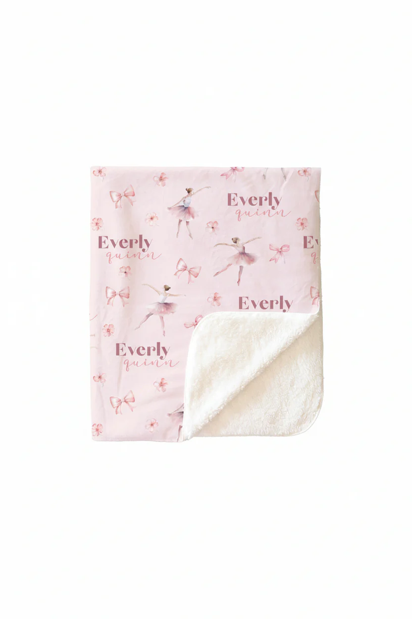 Ballet & Bows Personalized Kids Blanket - Image 6