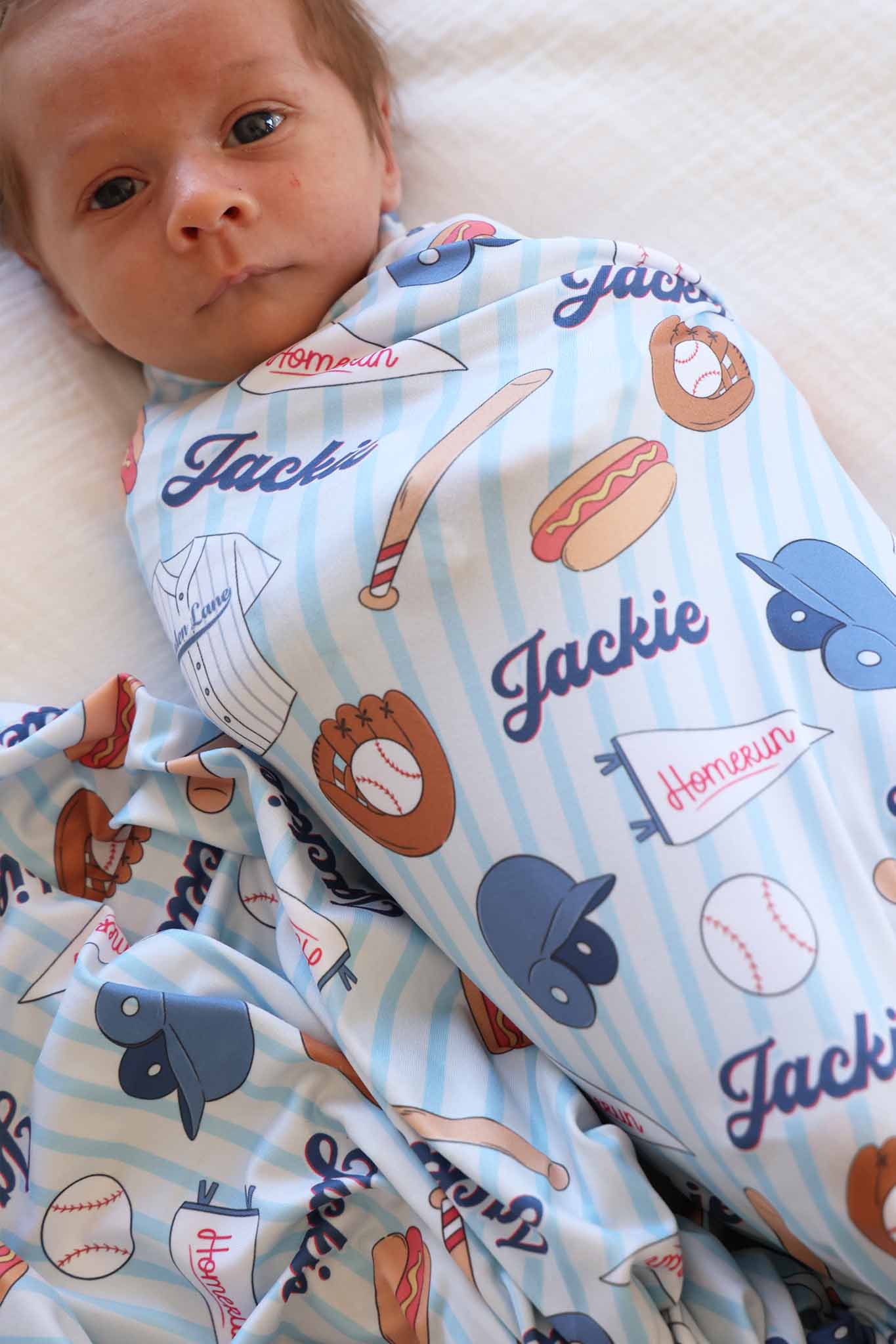 Ballpark Bros Personalized Swaddle Blanket - Image 3