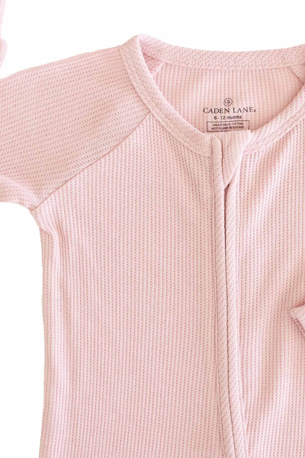 Embroidered Bamboo Waffle Convertible Zip Rompers | In Bloom - Image 23