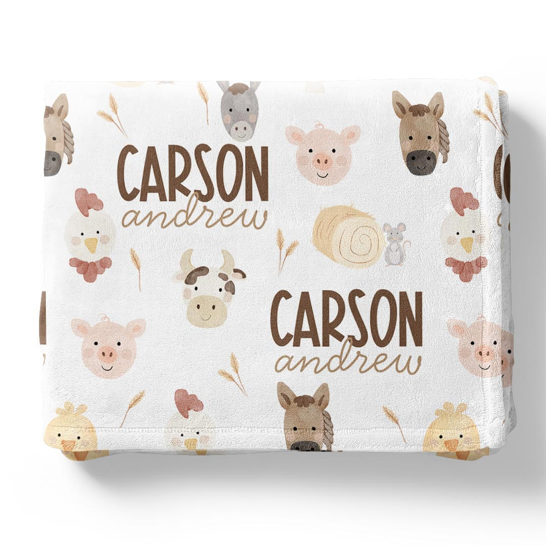 Barnyard Buddies Personalized Kids Blanket - Image 2