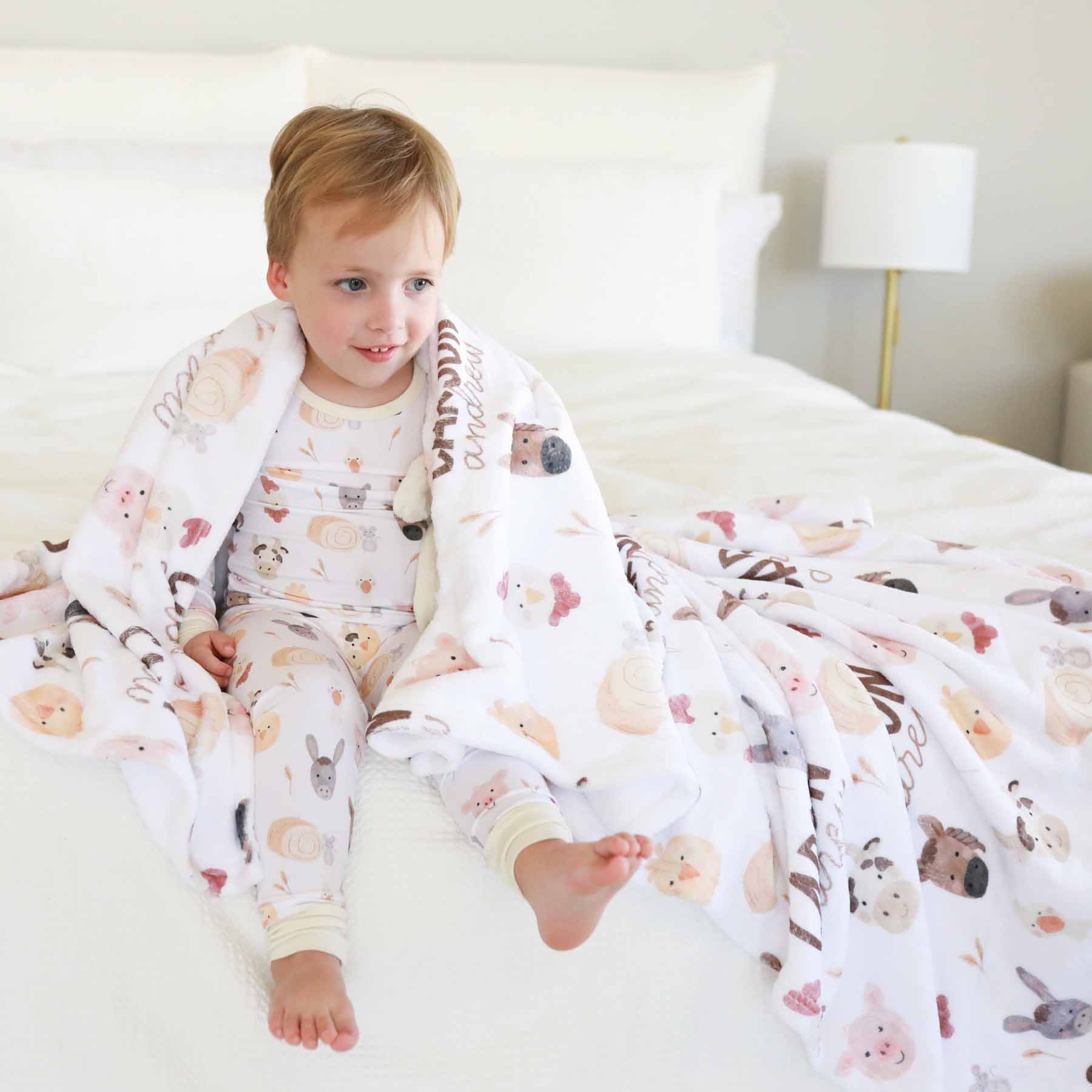Barnyard Buddies Personalized Kids Blanket - Image 4