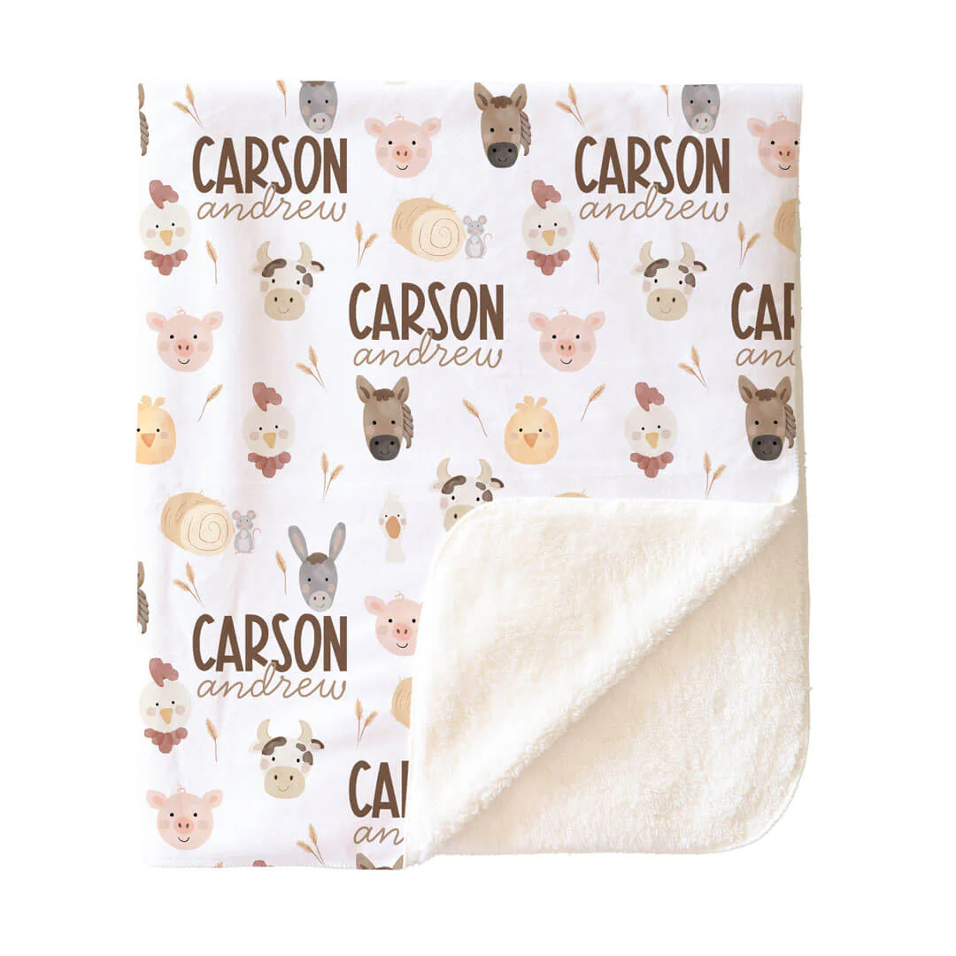 Barnyard Buddies Personalized Kids Blanket - Image 6