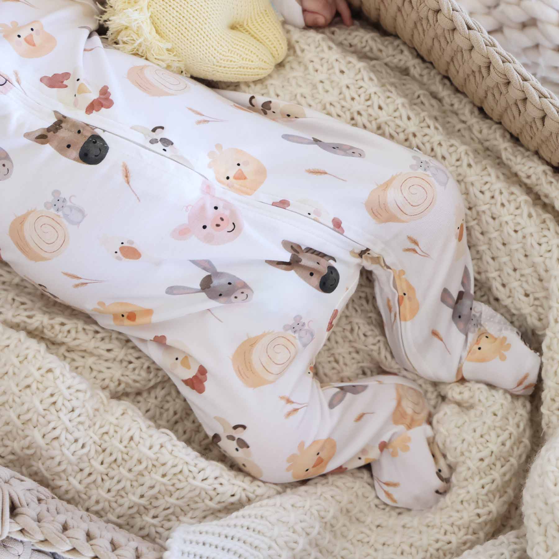 Barnyard Buddies Zipper Footie - Image 4