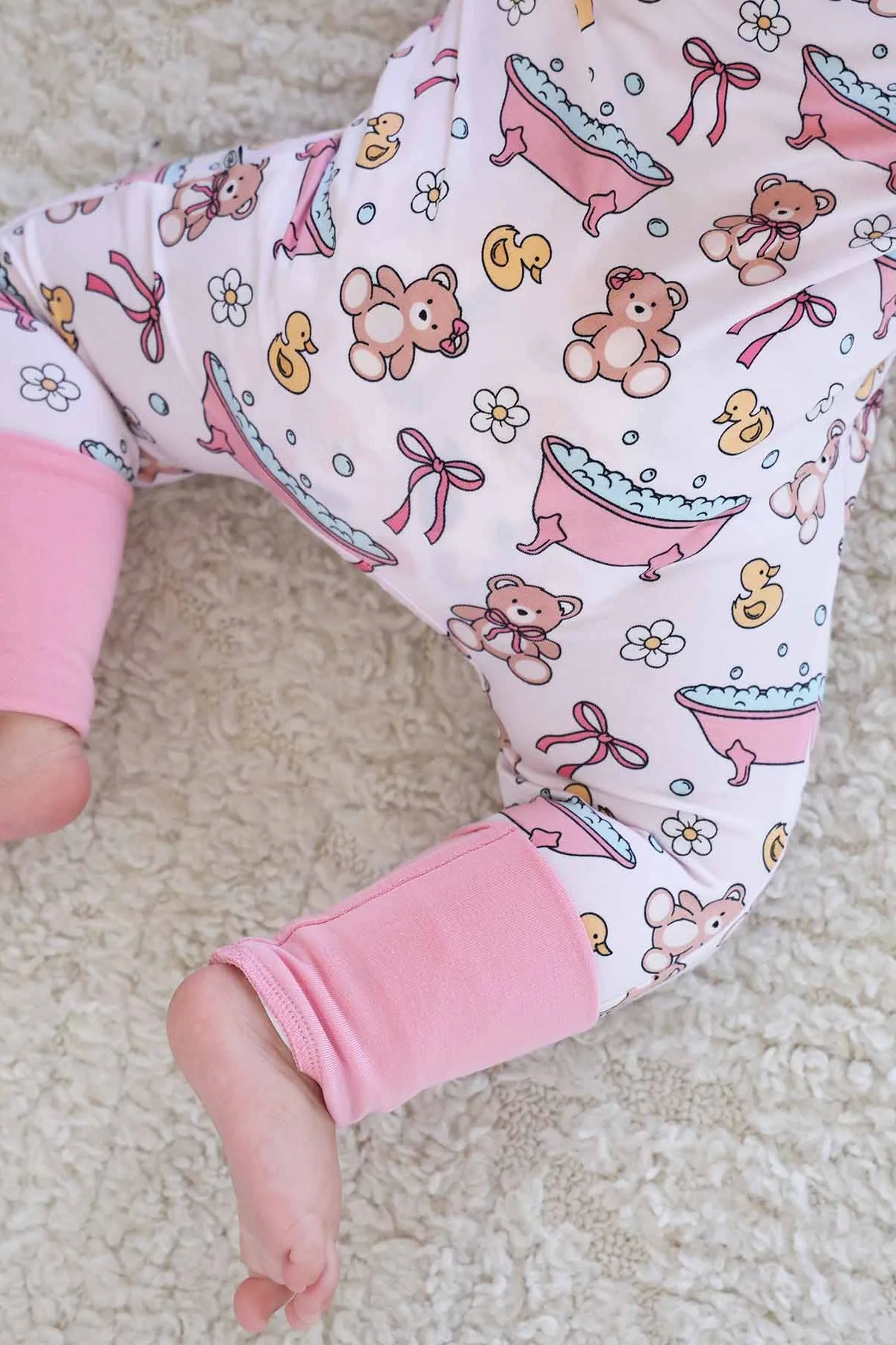 Bathtime Besties Convertible Zip Romper | Pink - Image 5