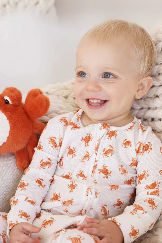 Beachy Bamboo Waffle Convertible Zip Rompers - Image 4