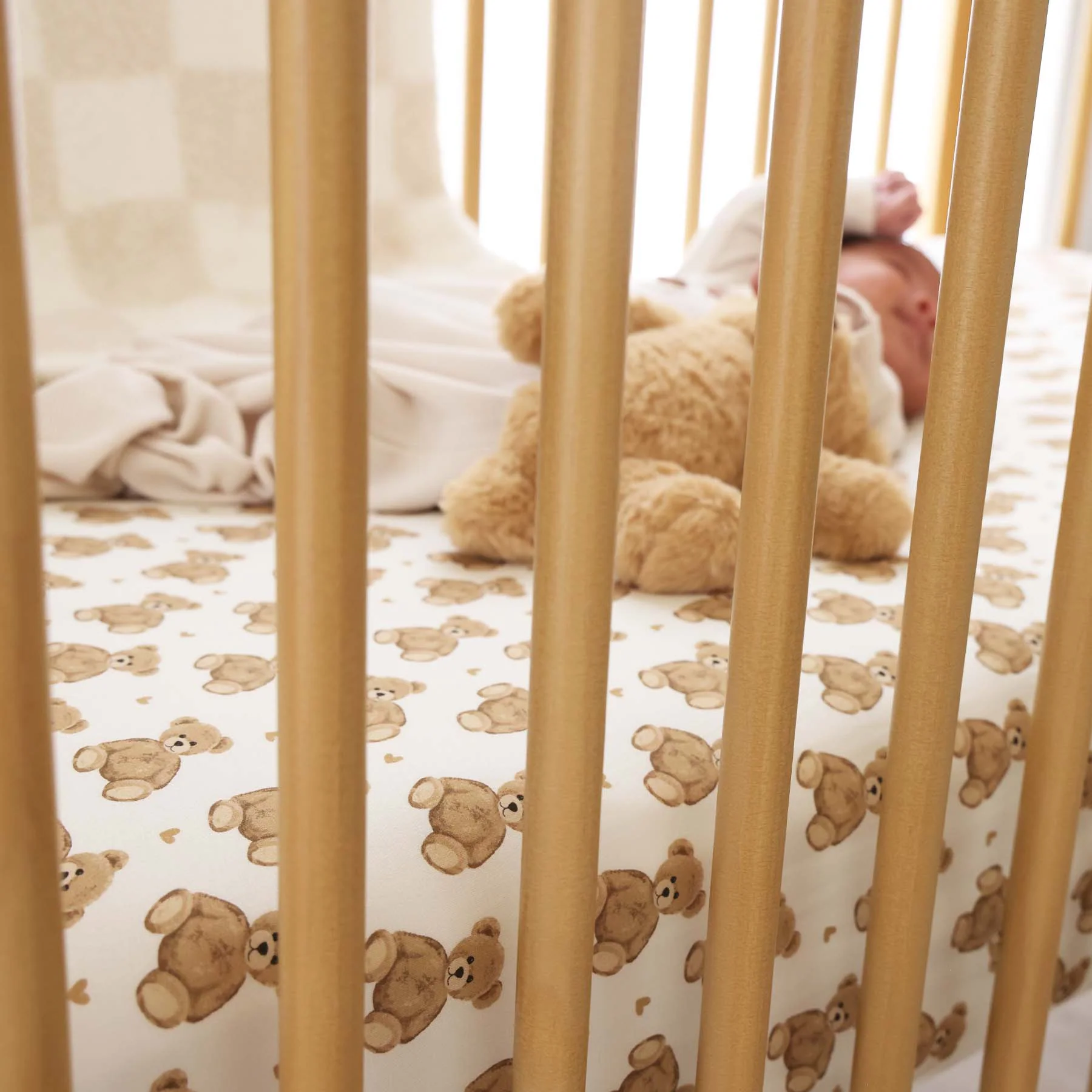 Beary Sweet Crib Sheet - Image 5