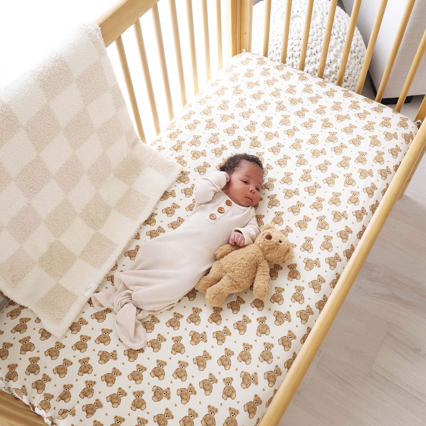 Beary Sweet Crib Sheet - Image 6