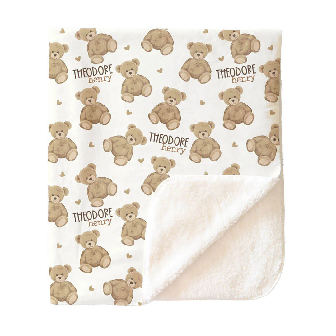 Beary Sweet Personalized Kids Blanket - Image 5