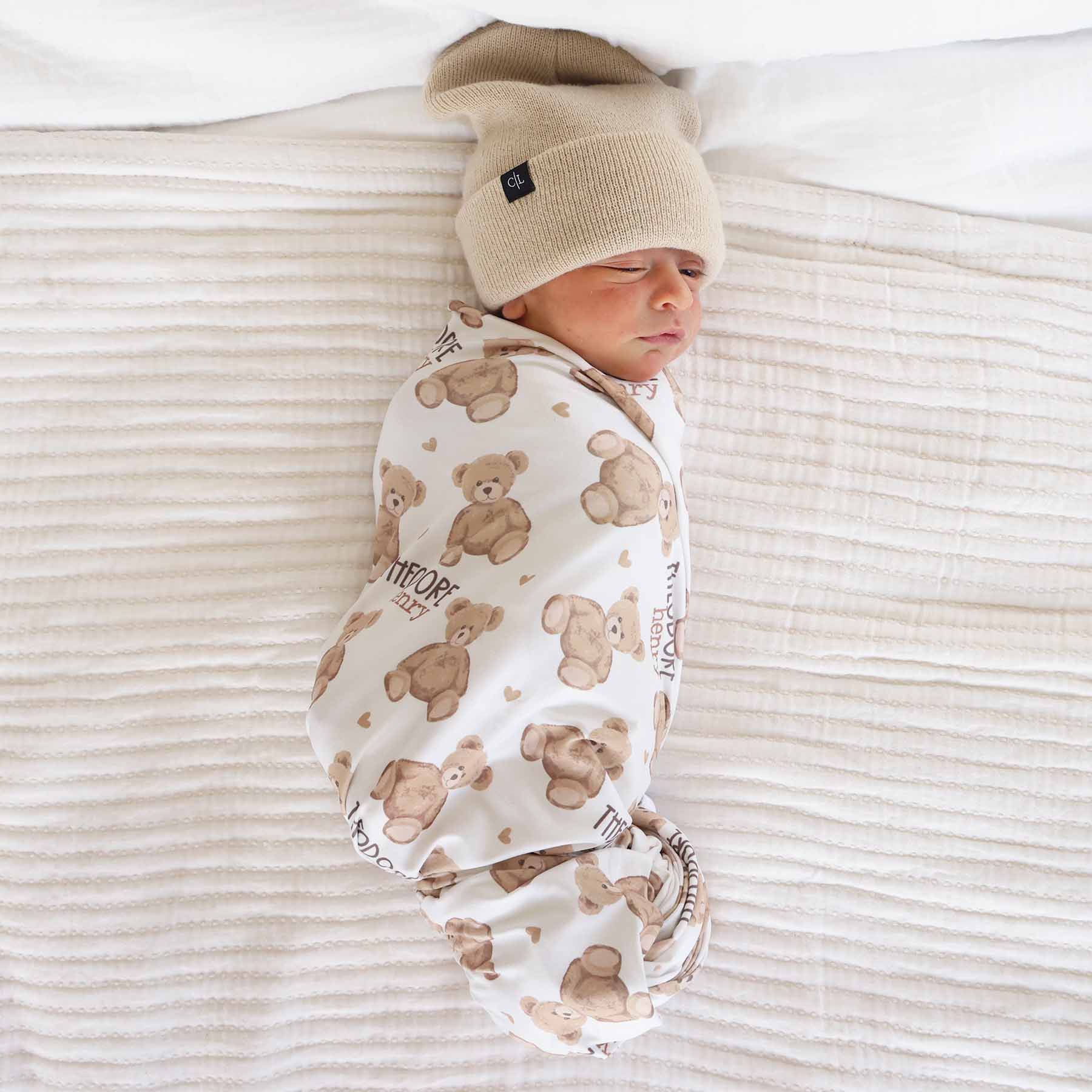 Beary Sweet Personalized Swaddle Blanket - Image 2