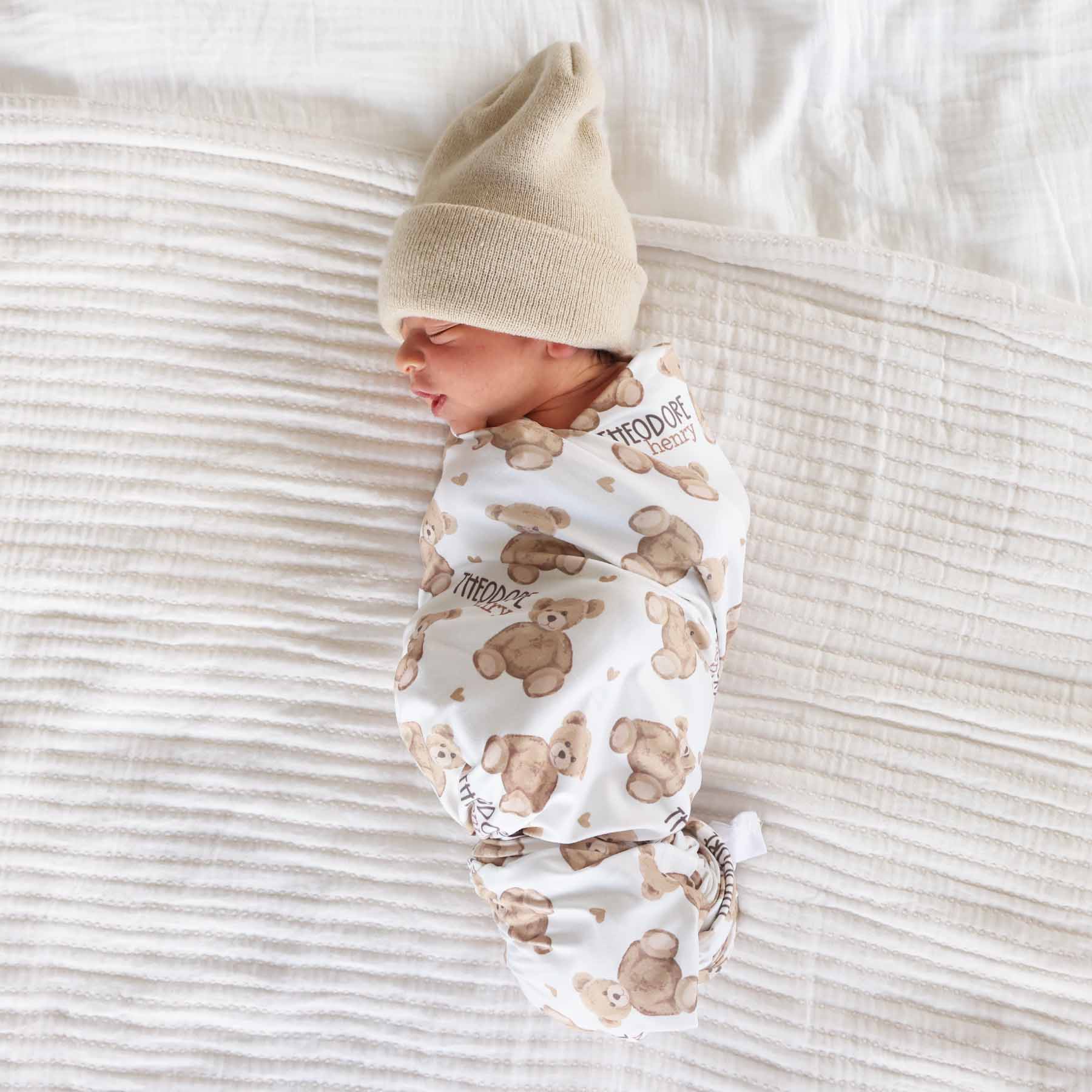 Beary Sweet Personalized Swaddle Blanket - Image 4