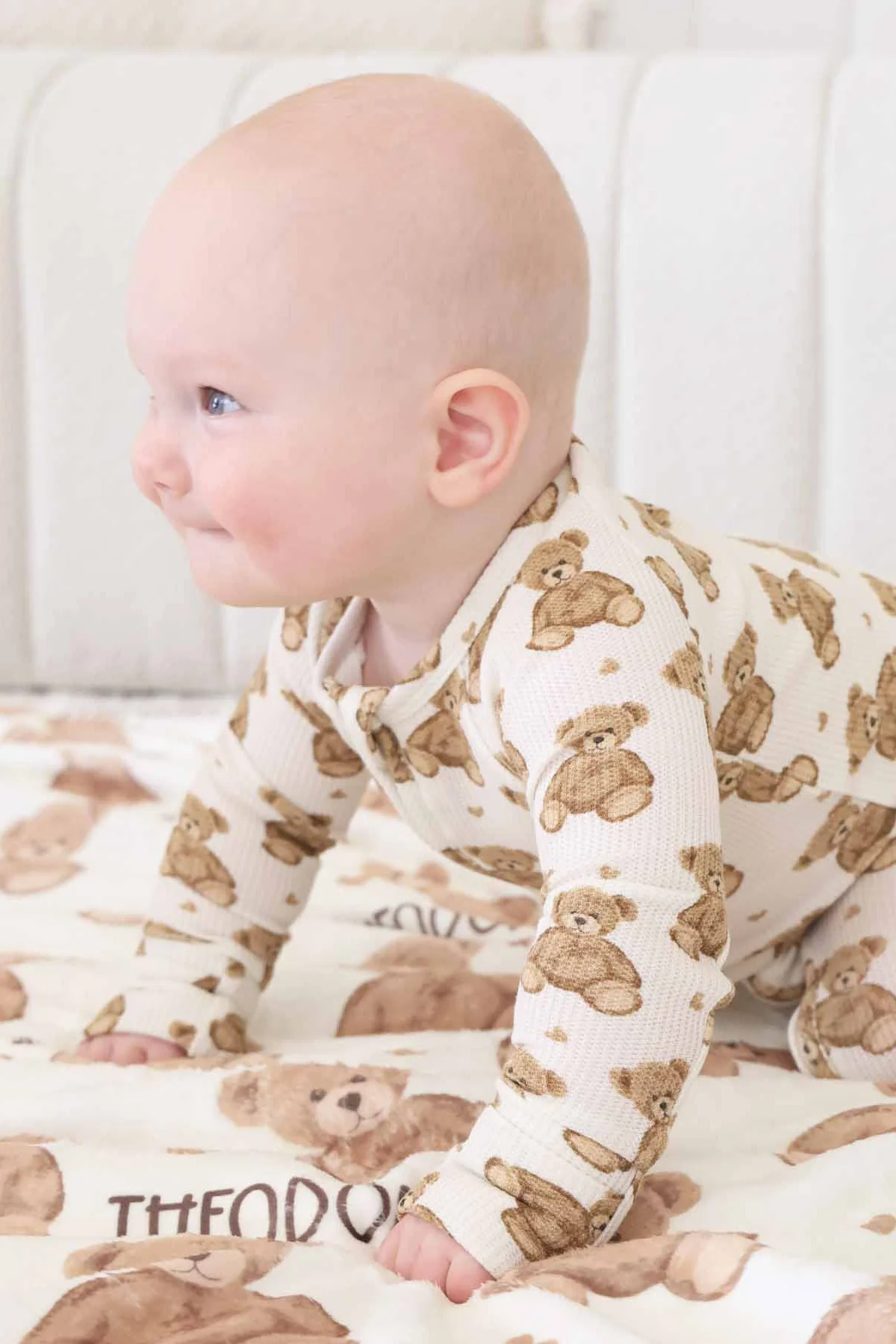 Beary Sweet Bamboo Waffle Convertible Zip Romper - Image 11