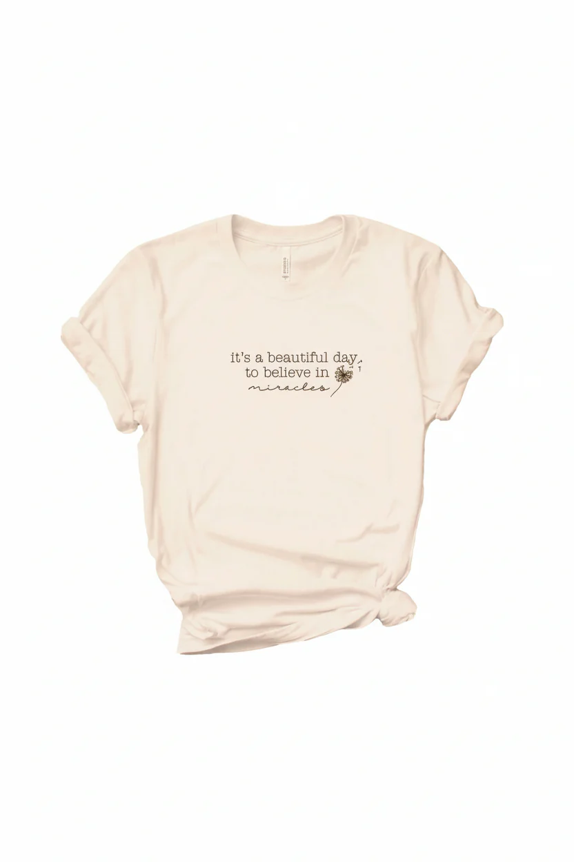 Beautiful Day For Miracles Graphic Tee | Ivory - Image 2