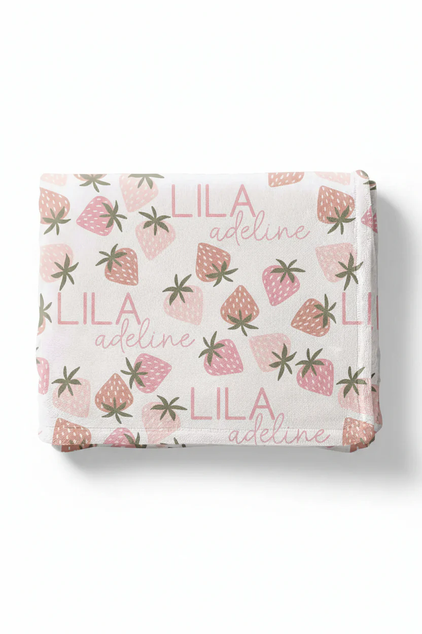 Berry Happy Personalized Kids Blanket - Image 2