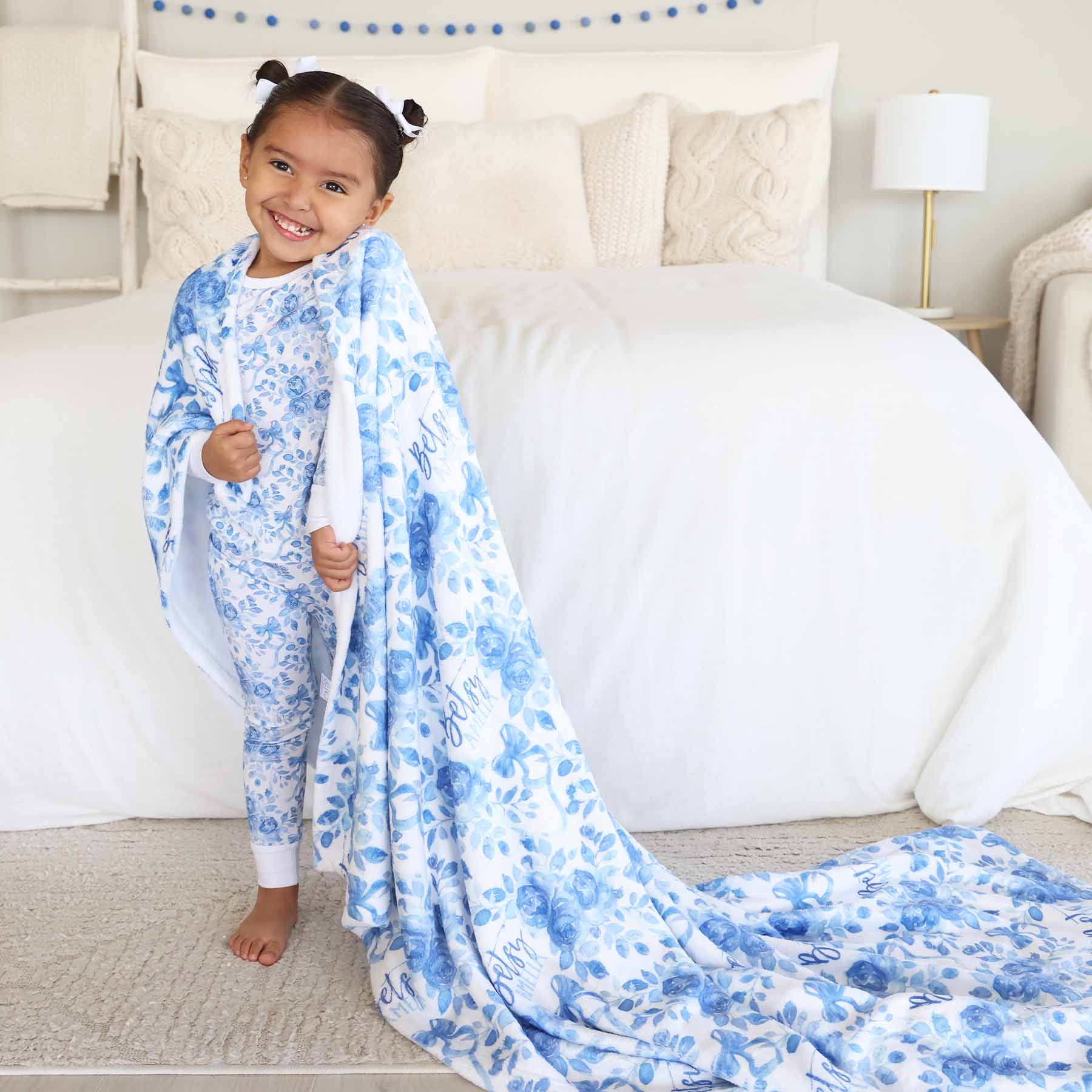 Betsy's Blooms Personalized Kids Blanket - Image 2