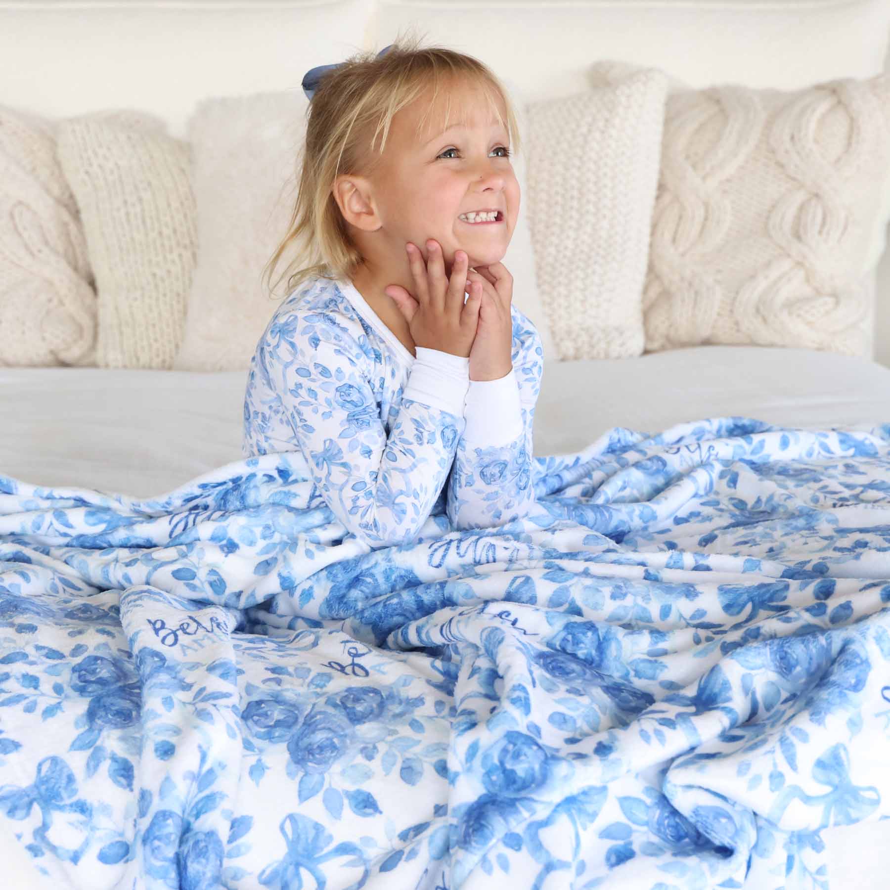 Betsy's Blooms Personalized Kids Blanket - Image 5