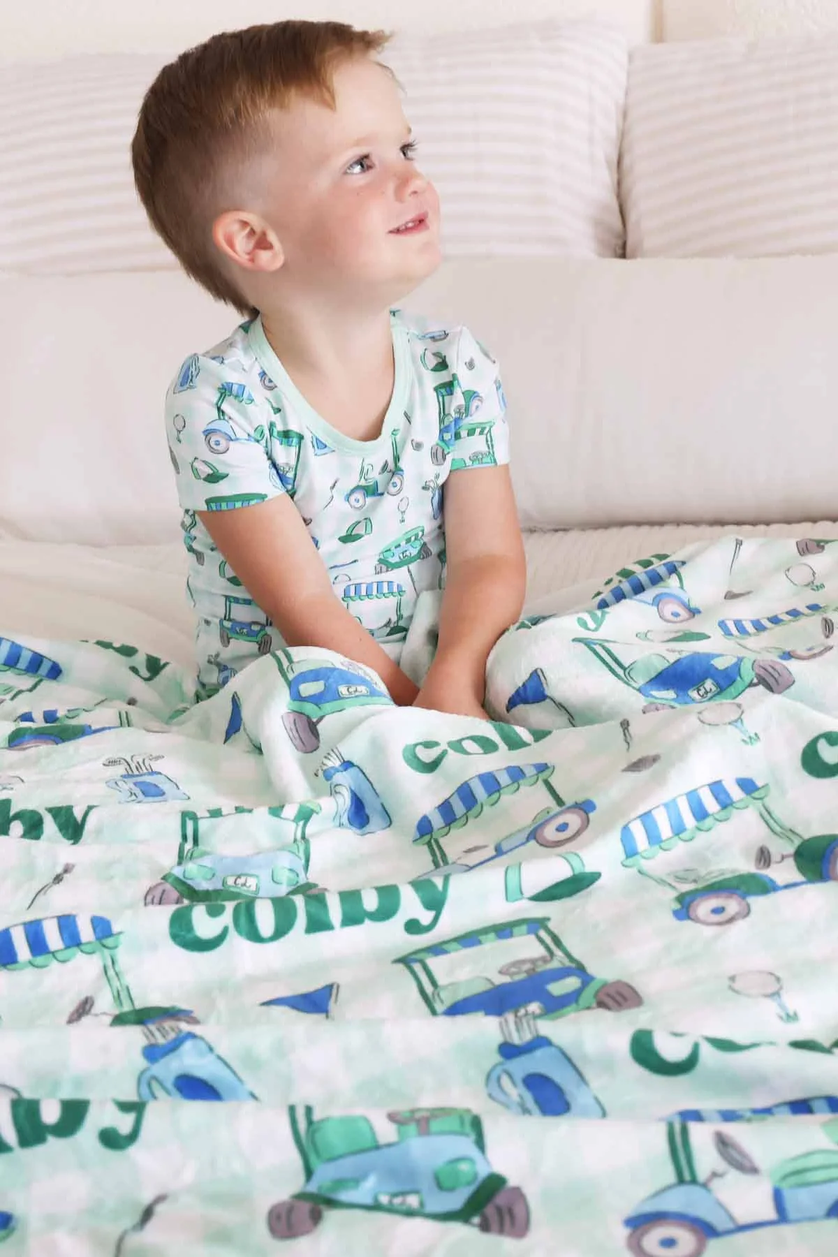 Birdie Babes Personalized Kids Blanket | Green - Image 3