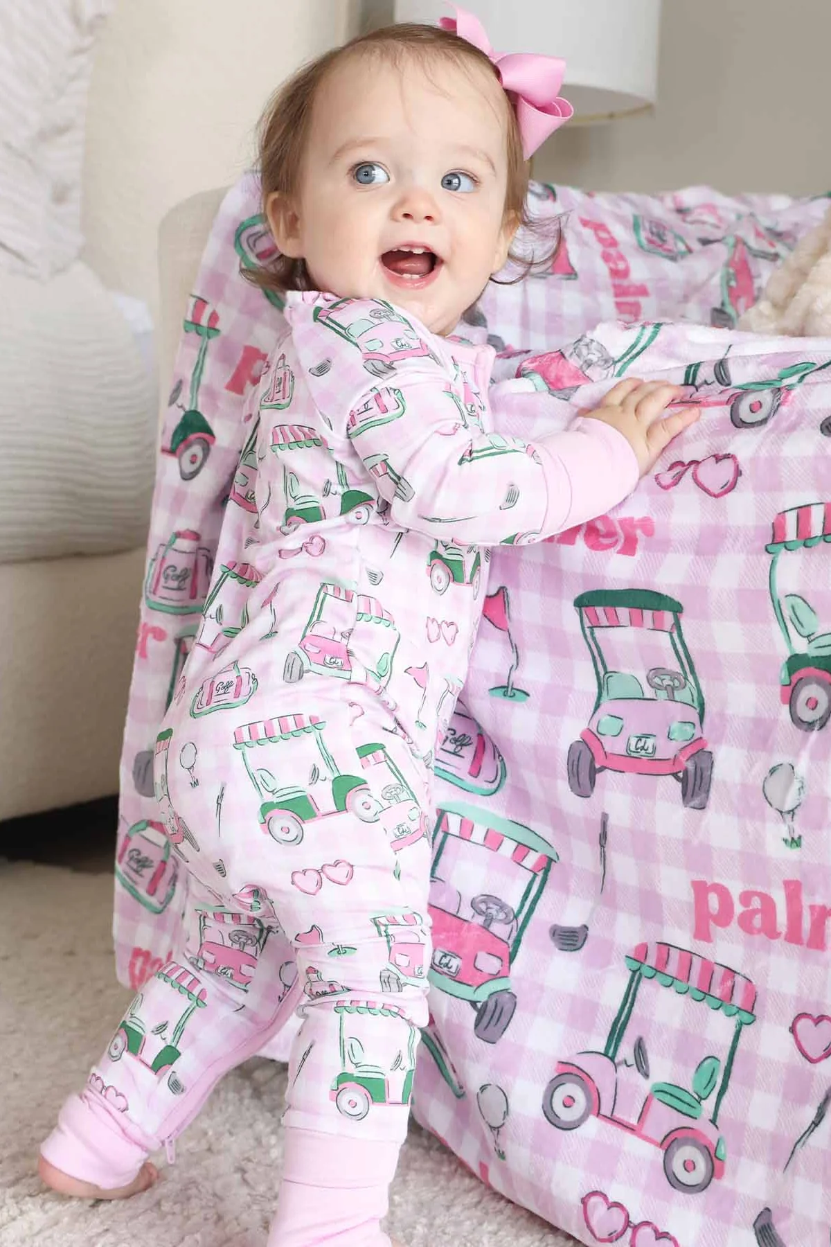 Birdie Babes Personalized Kids Blanket | Pink - Image 6