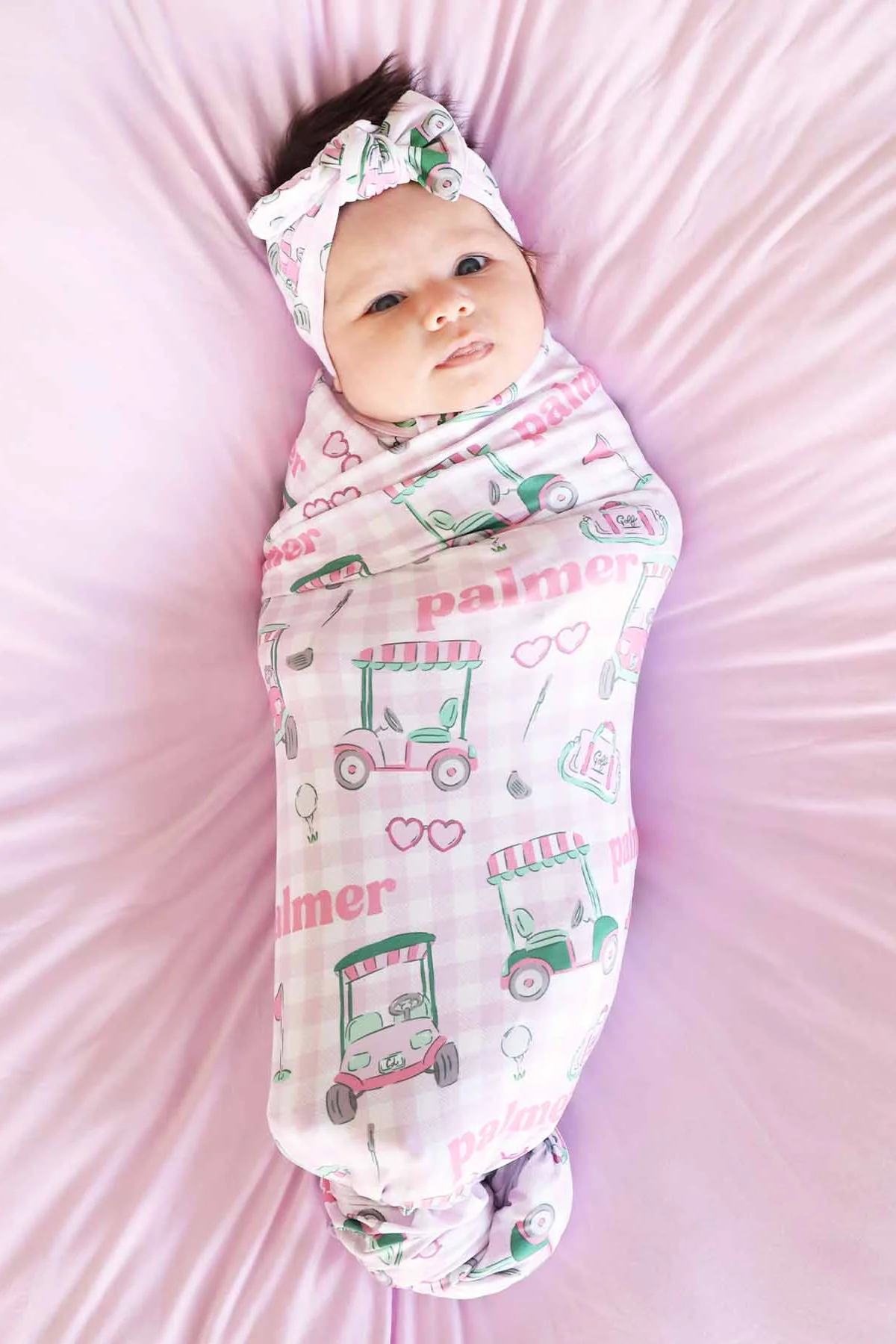 Birdie Babes Personalized Swaddle Blanket | Pink - Image 3