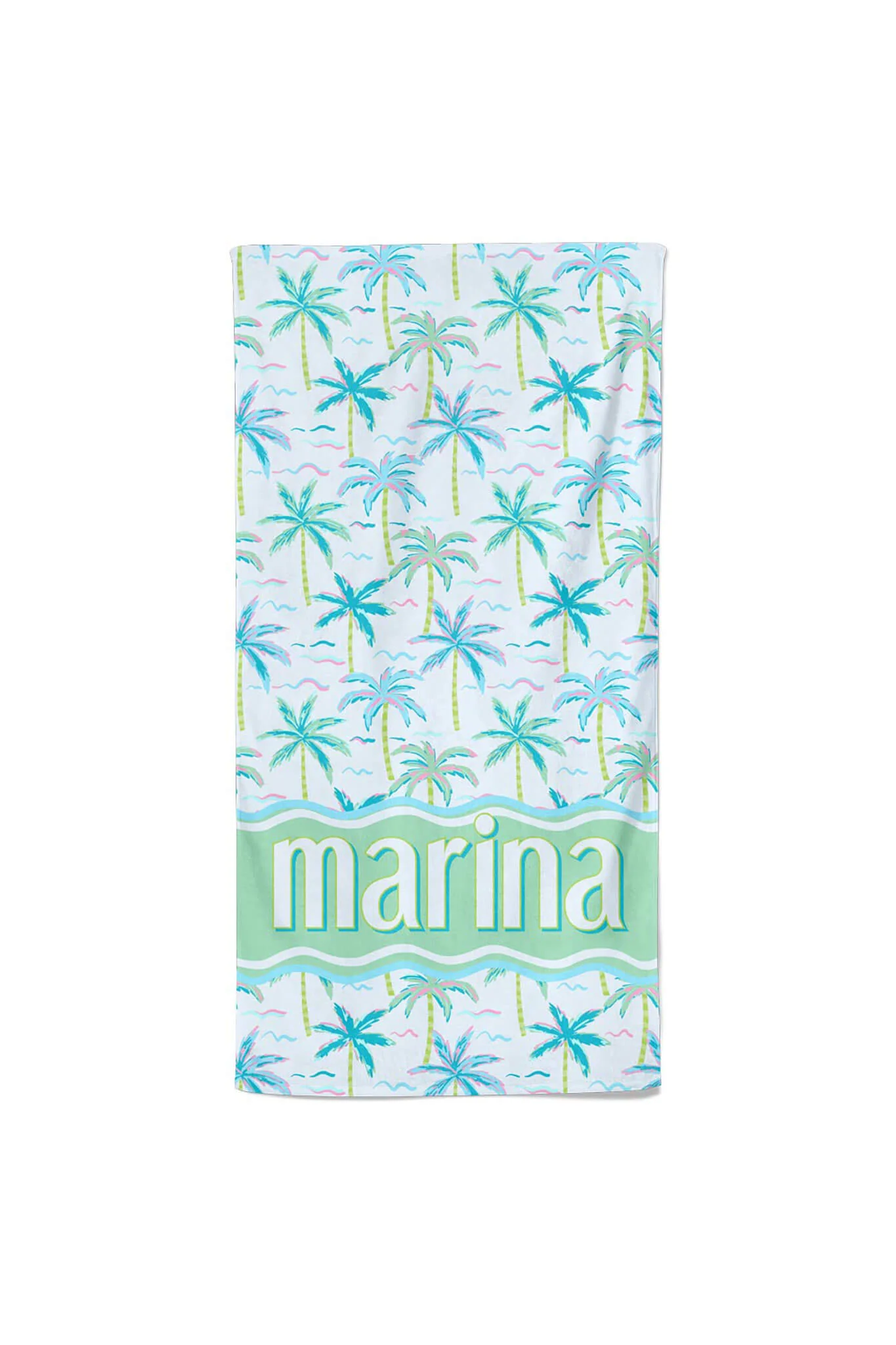 Blue Lagoon Personalized Kids Beach Towel - Image 2