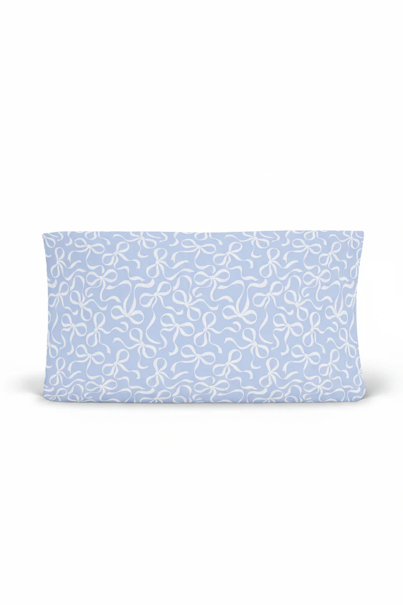 Blue-tiful Bows Changing Pad Cover