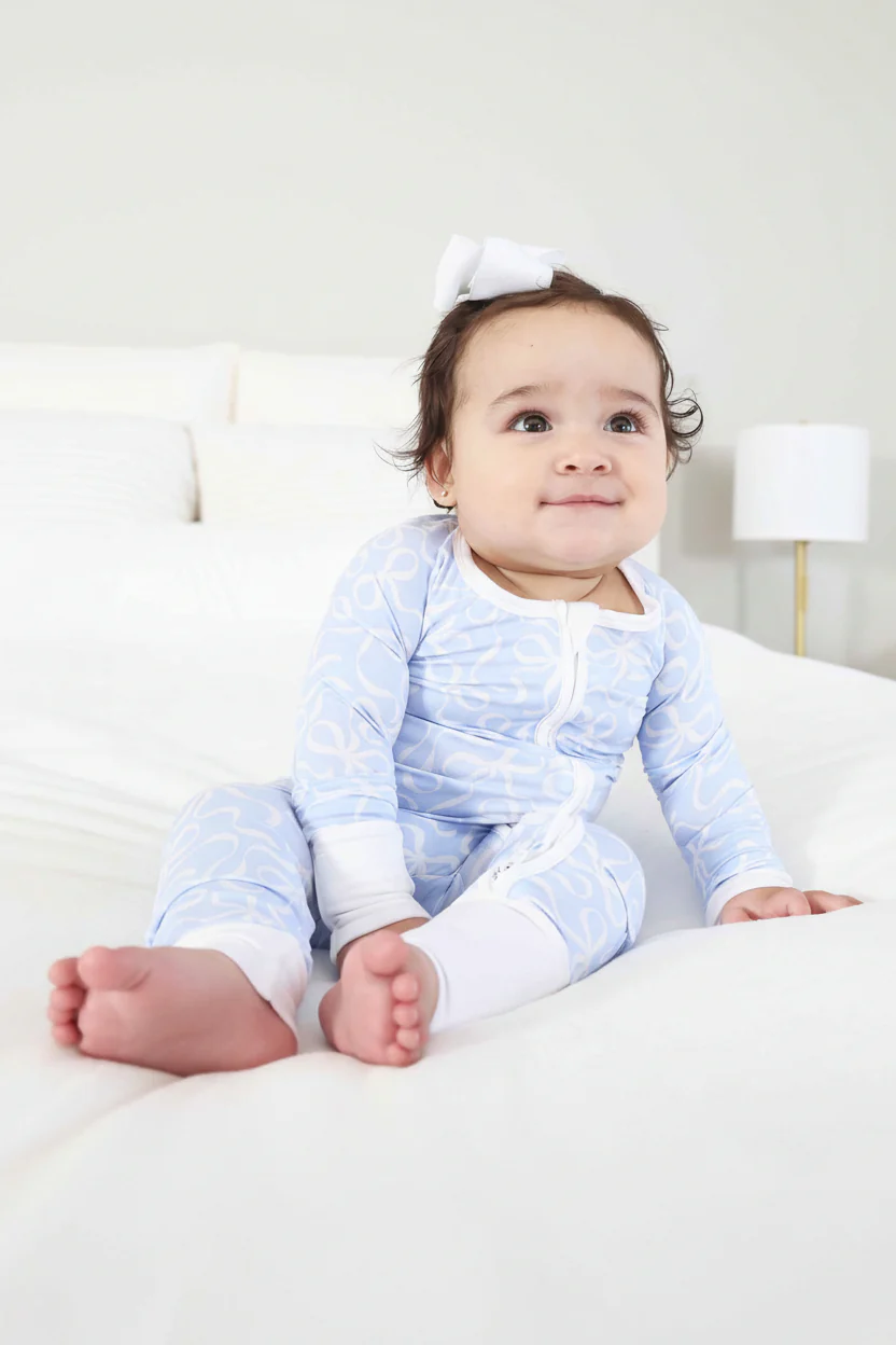 Blue-tiful Bows Convertible Zip Romper - Image 11