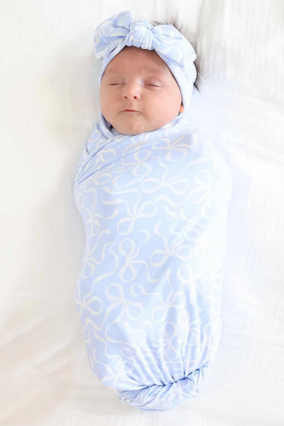 Blue-tiful Bows Knit Large Bow Headwrap - Image 2