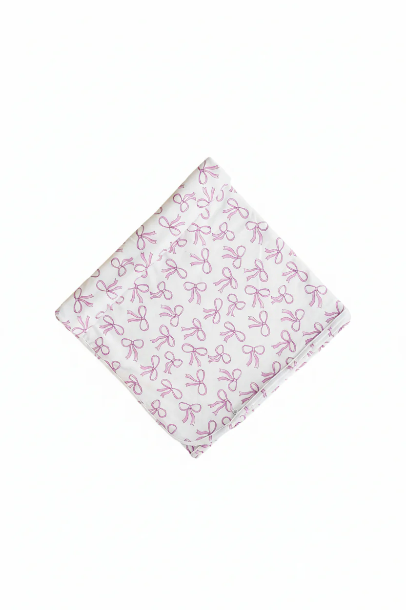 Blushing Bows Oversized Swaddle Blanket - Image 2