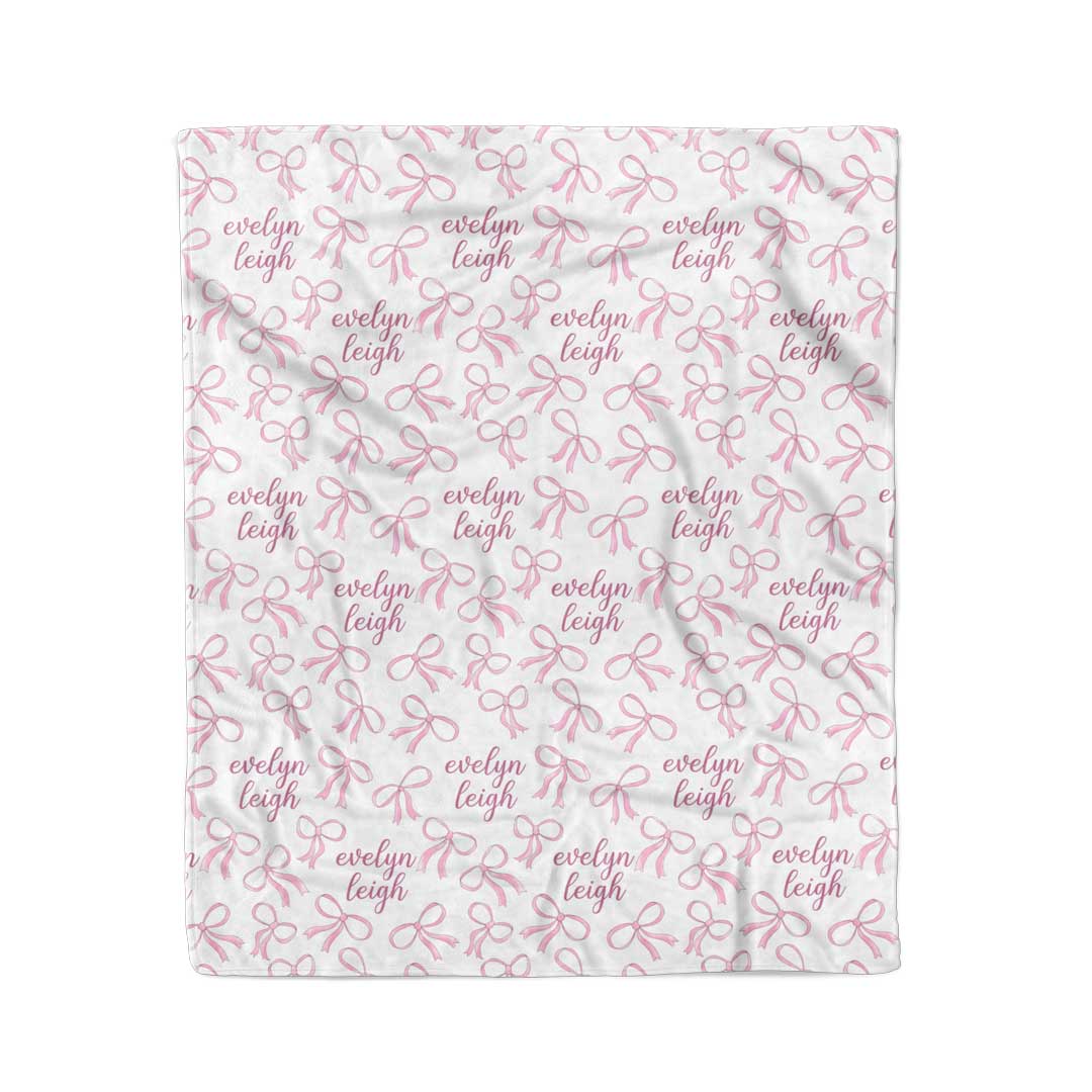 Blushing Bows Personalized Kids Blanket - Image 4