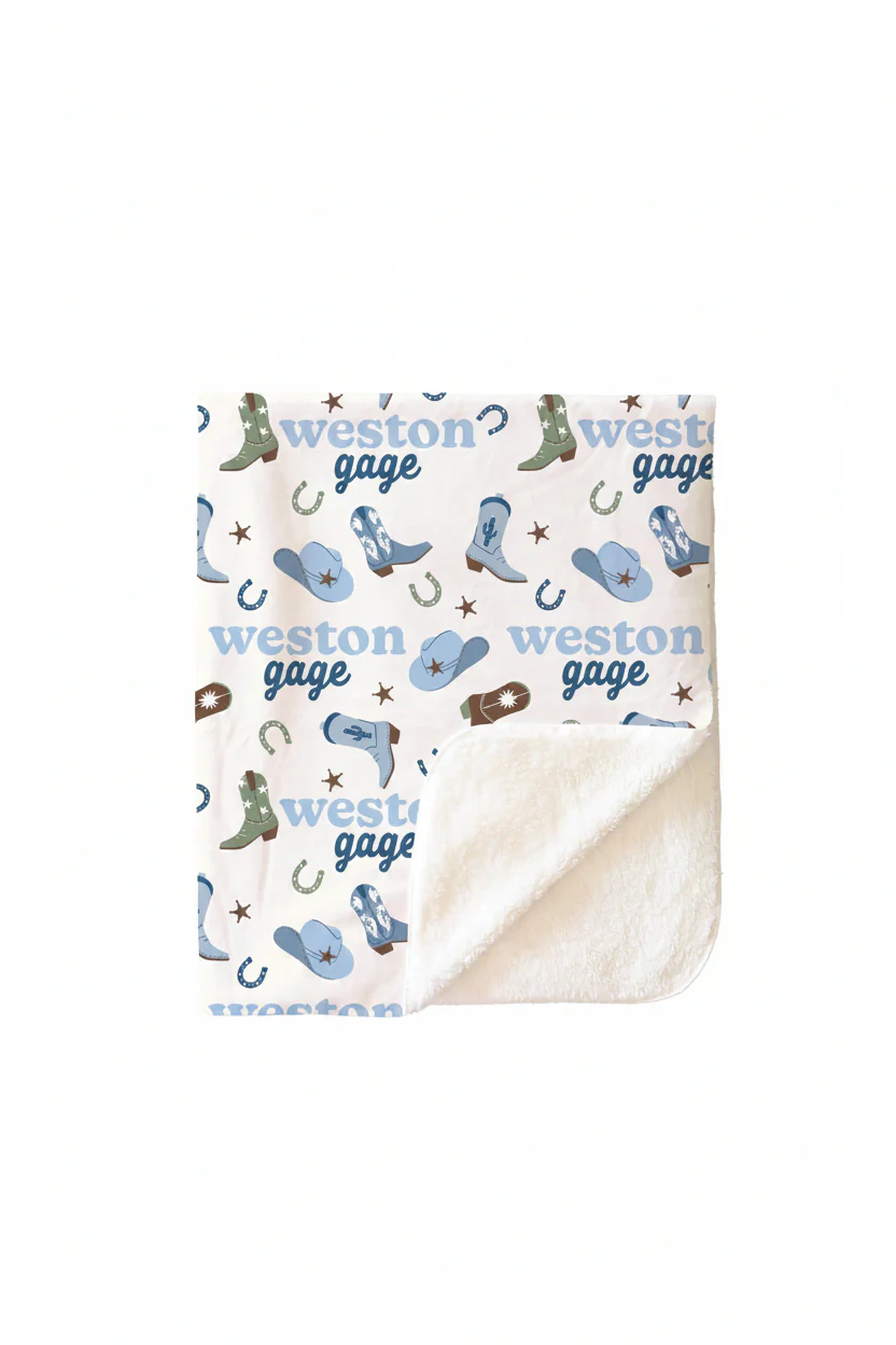 Boot Scootin' Personalized Kids Blanket - Image 11