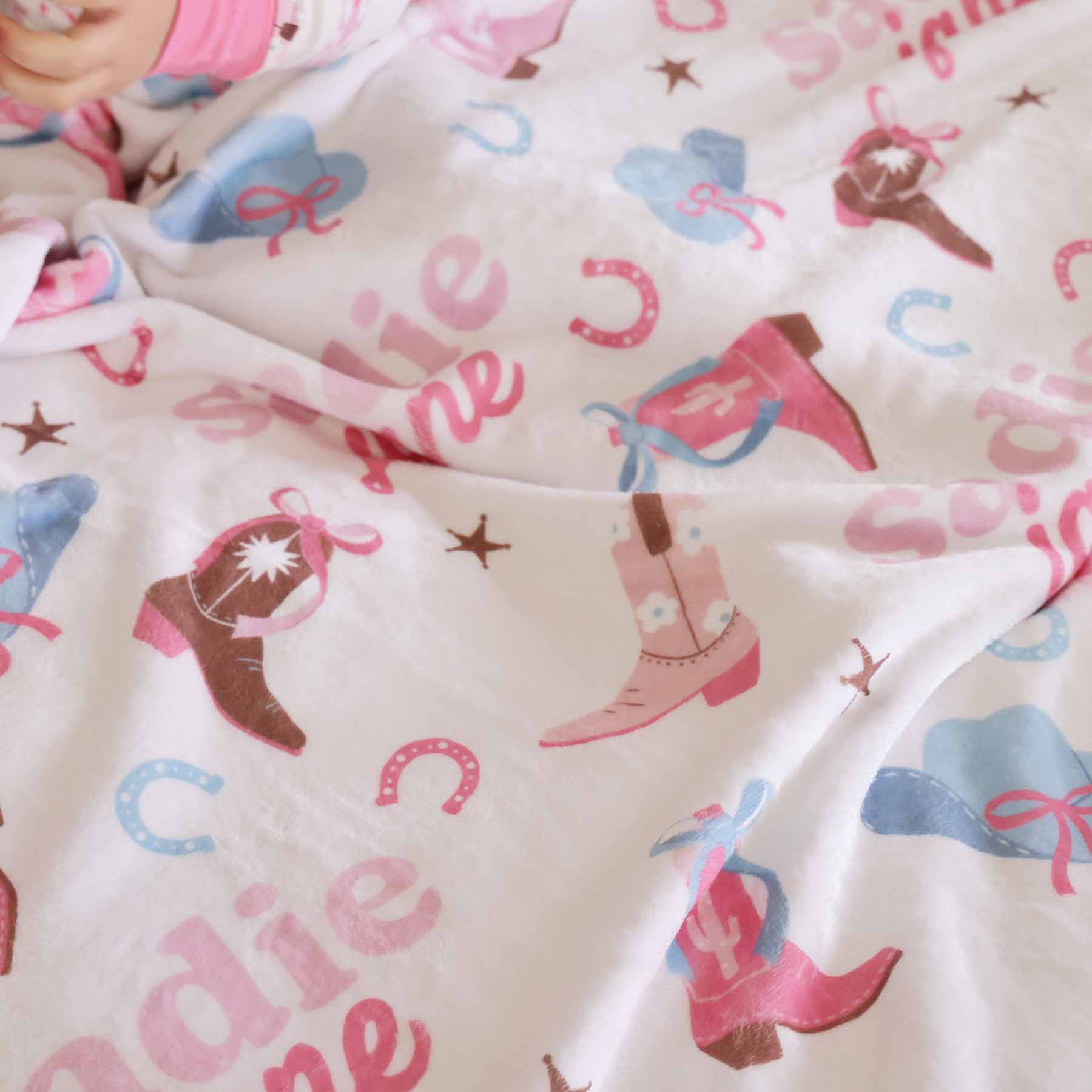 Boot Scootin' Personalized Kids Blanket - Image 10