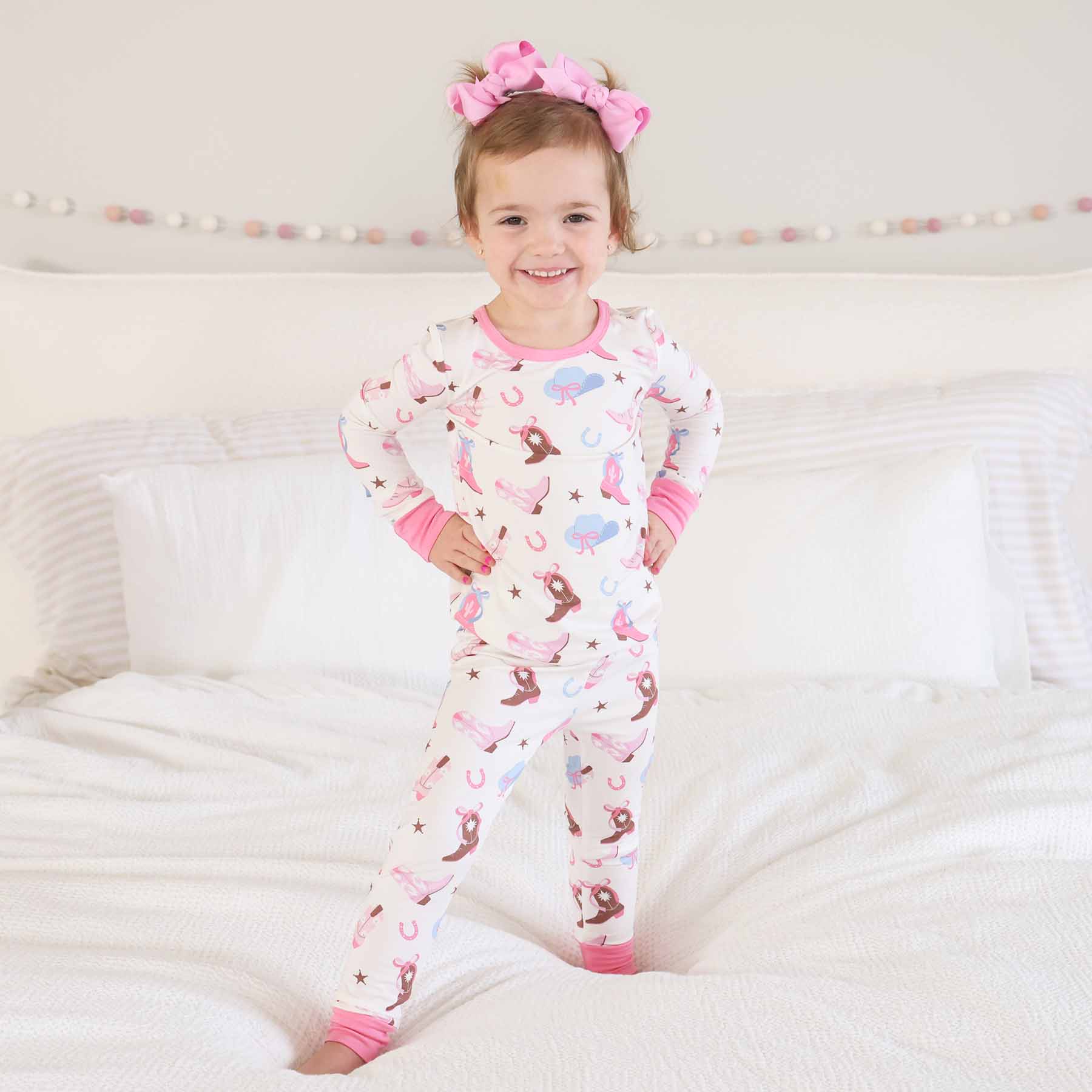 Boot Scootin' Two Piece Pajama Set | Pink - Image 5