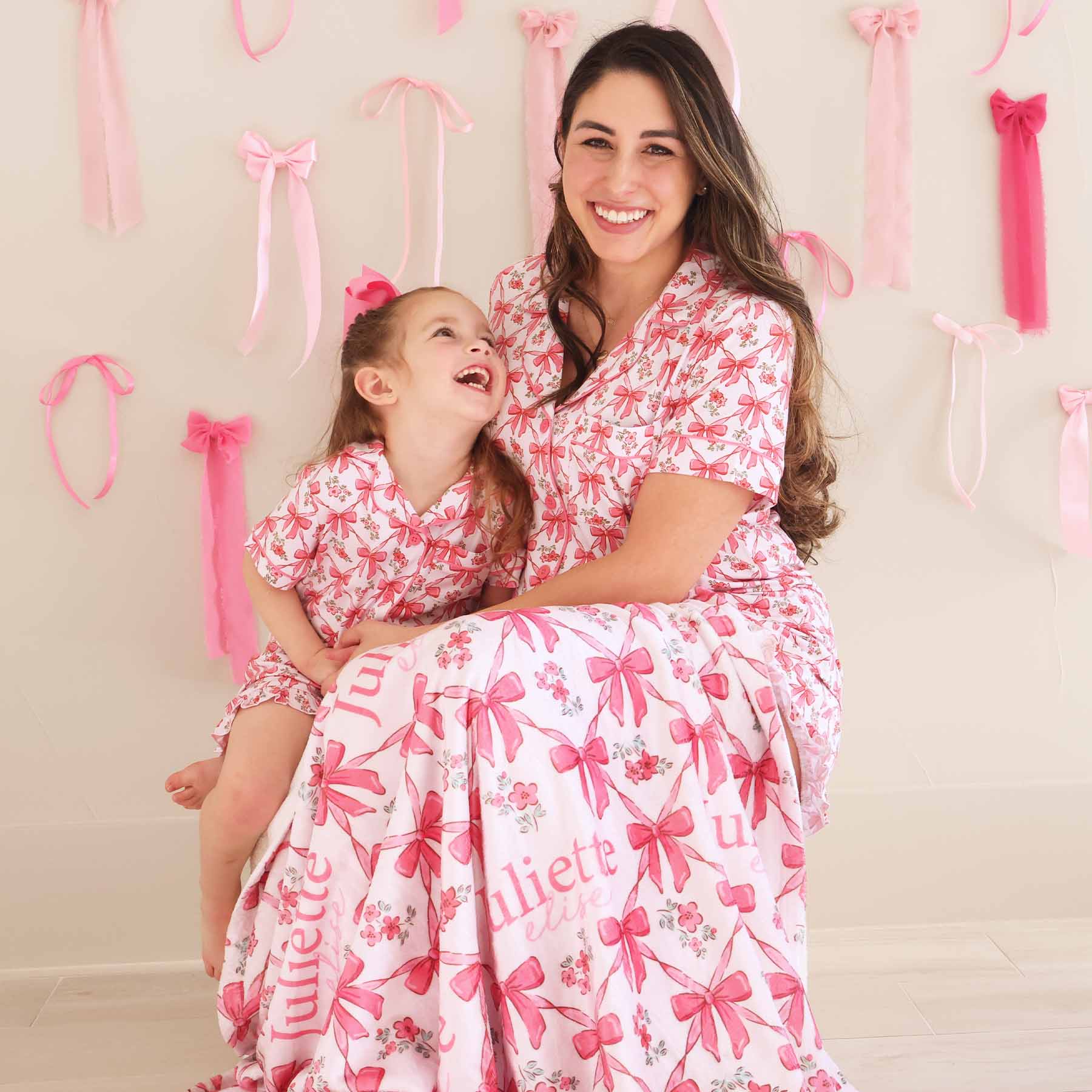 Bow Besties Personalized Kids Blanket - Image 4