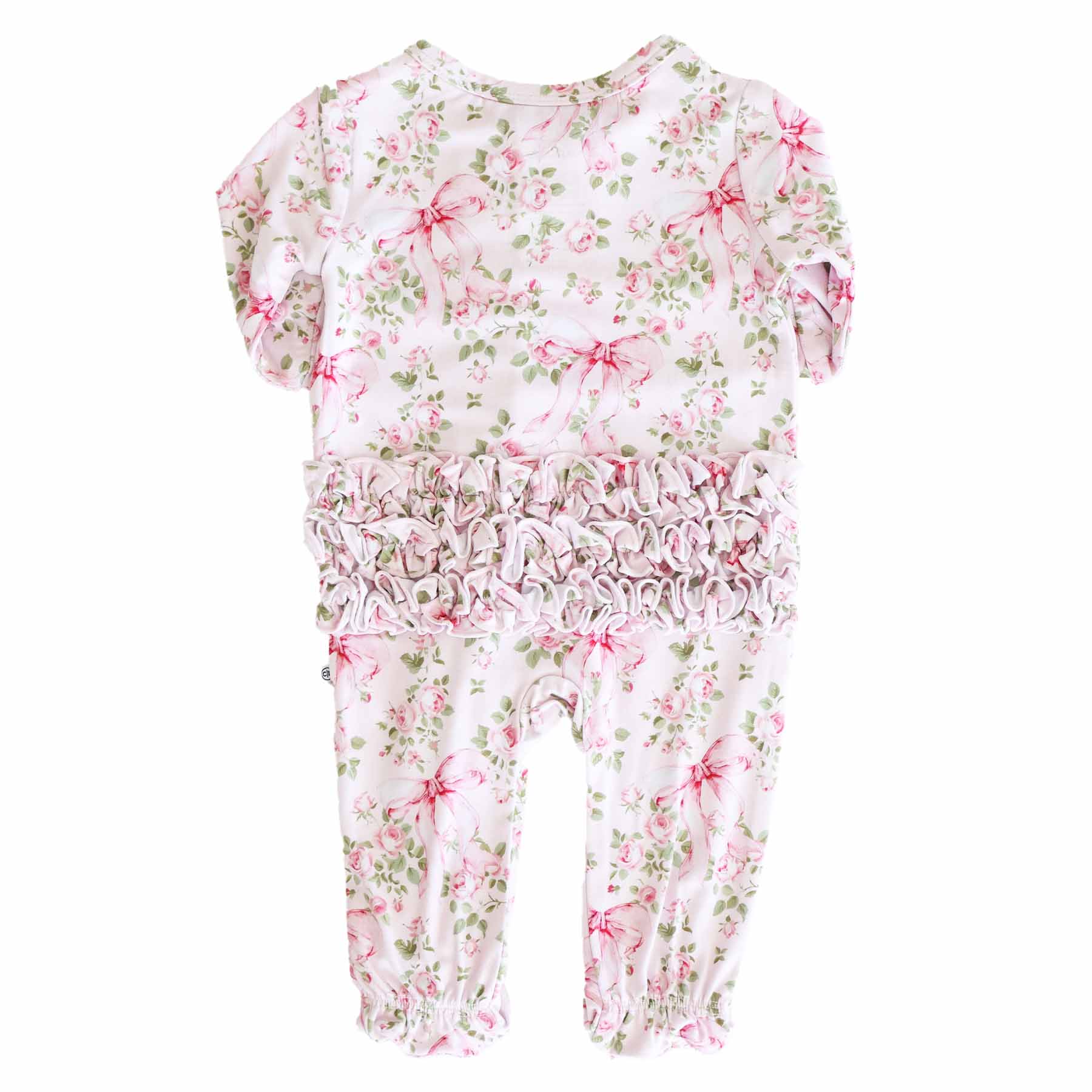 Bows in Bloom Ruffle Zipper Footie - Image 7