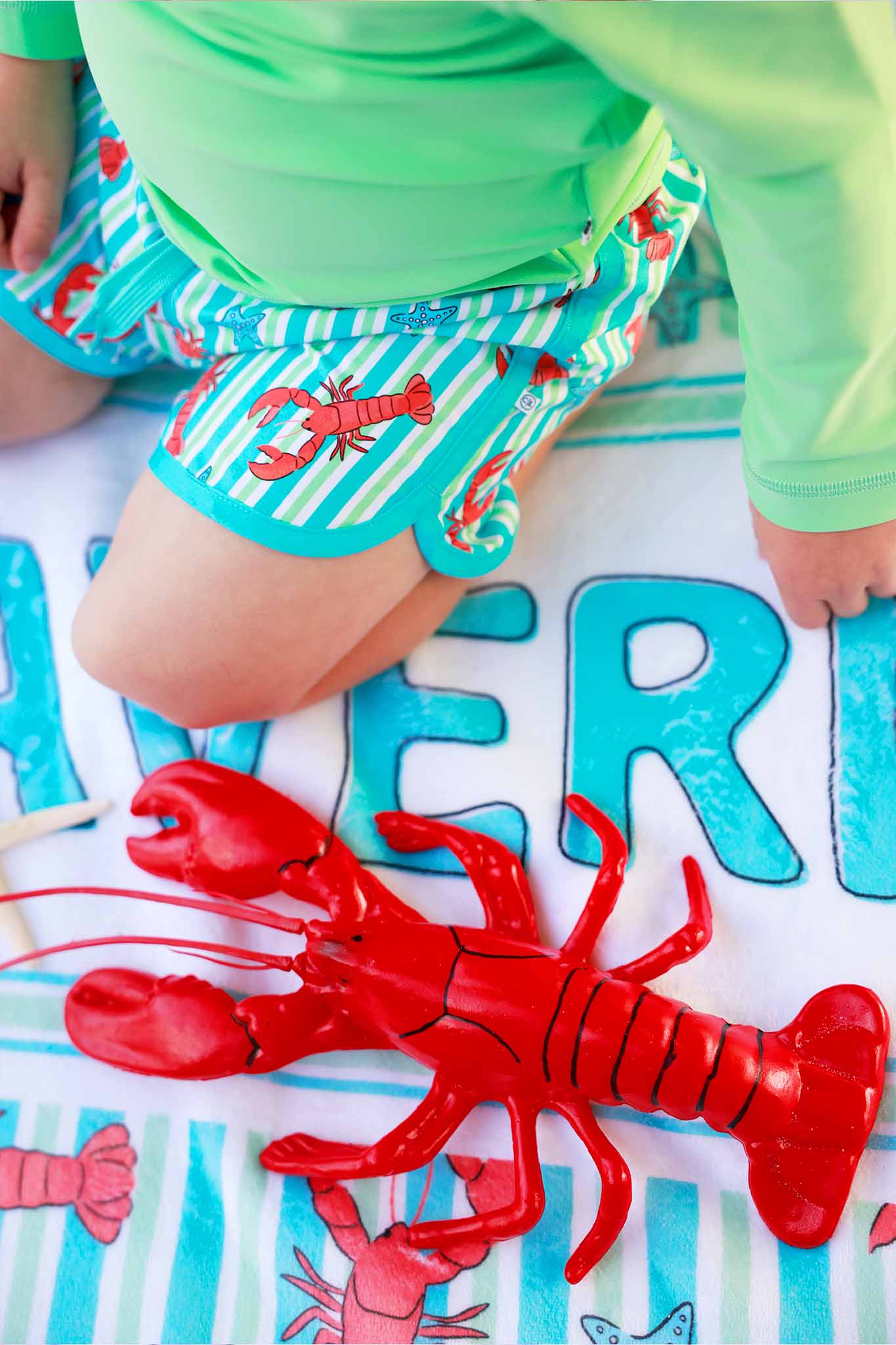 Boy's Swim Trunks | Pinch Me Blue - Image 8