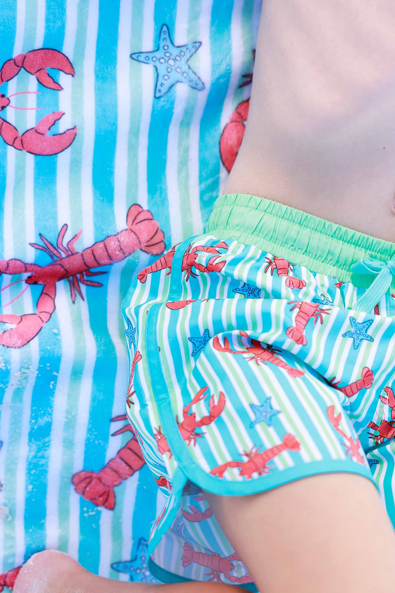 Boy's Swim Trunks | Pinch Me Blue - Image 9