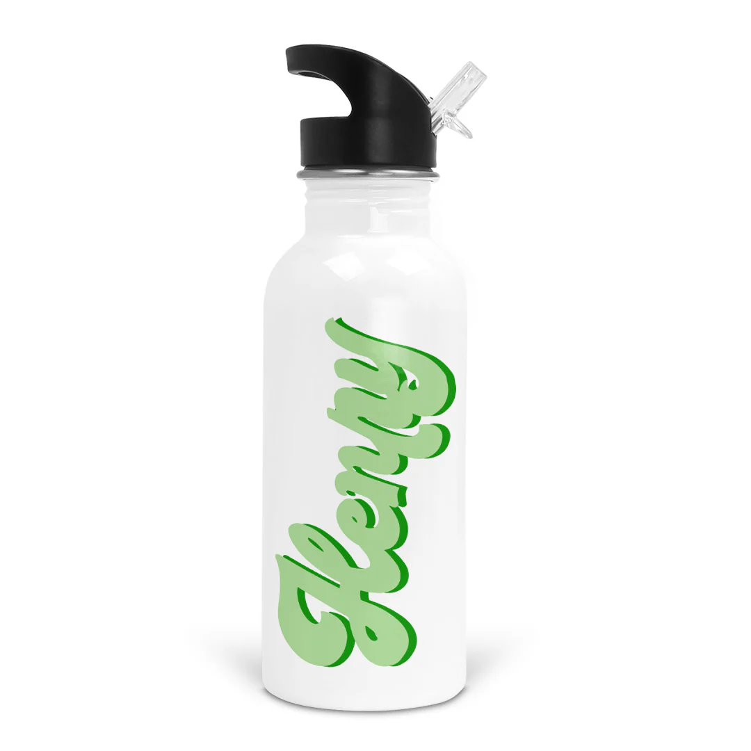 Bubbly Lime Personalized Kids Water Bottle