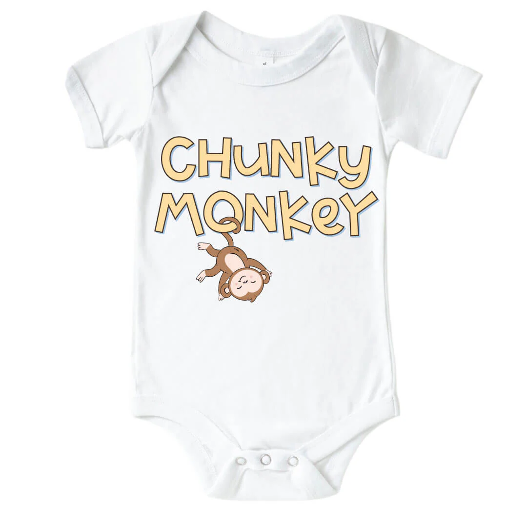 Chunky Monkey Graphic Bodysuit | White