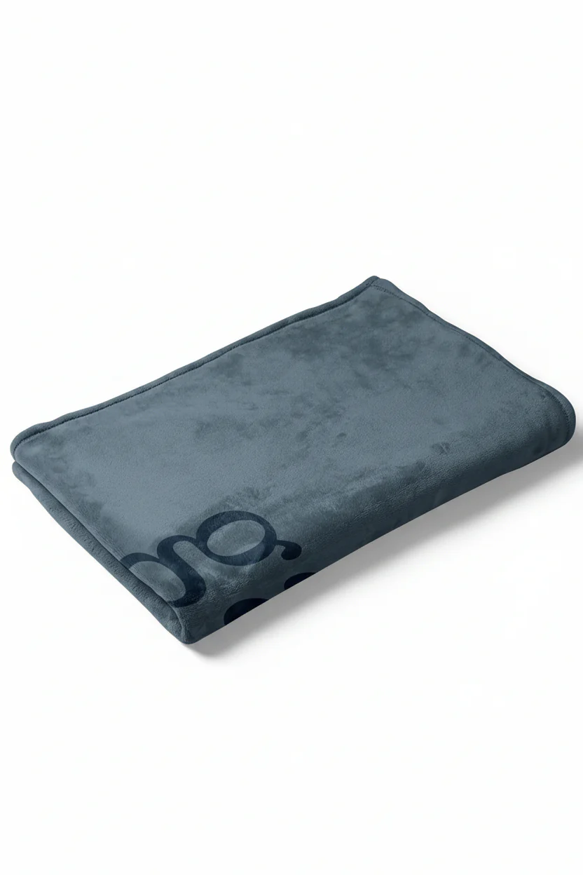 Color Story | Dusty Blue Personalized Toddler Blanket - Image 2