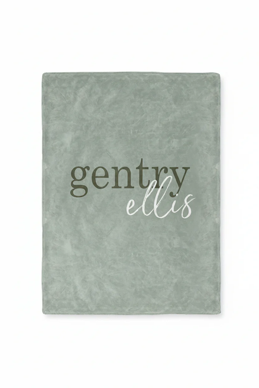 Color Story | Moss Personalized Toddler Blanket