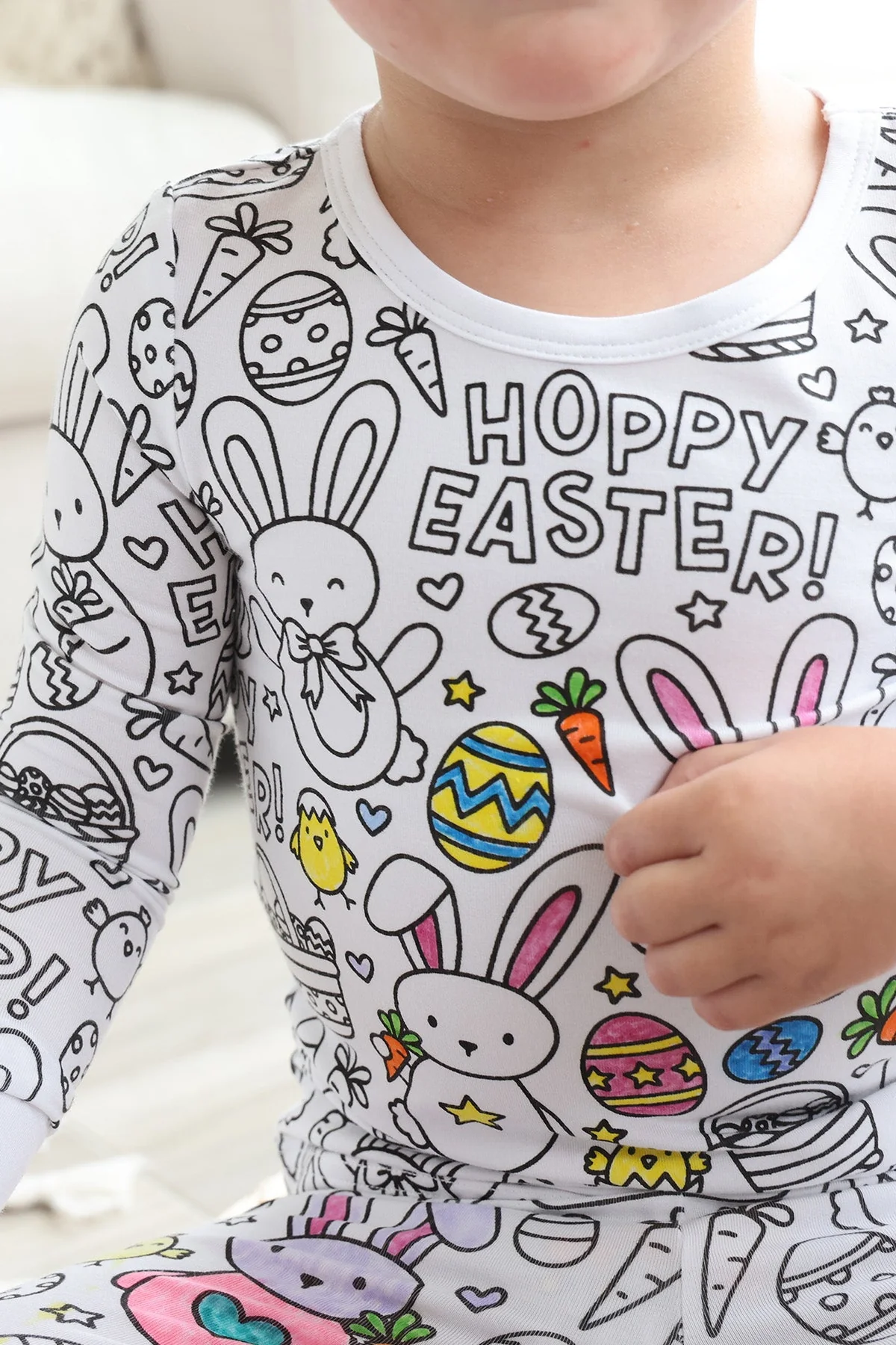 Colorable Two Piece Pajama Set | Hoppy Easter - Image 7